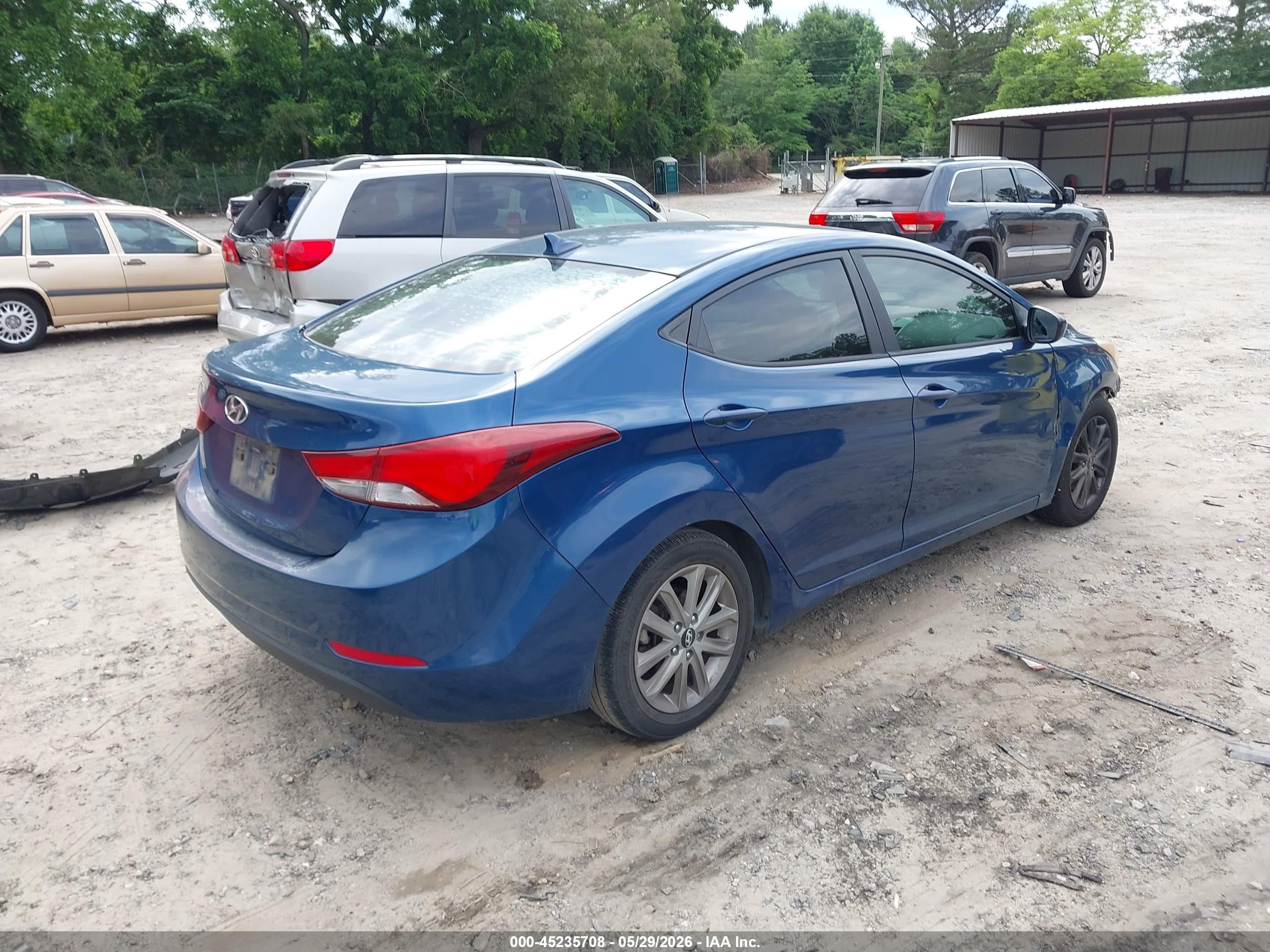 2014 Hyundai Elantra Se Blue vin: KMHDH4AE6EU083134