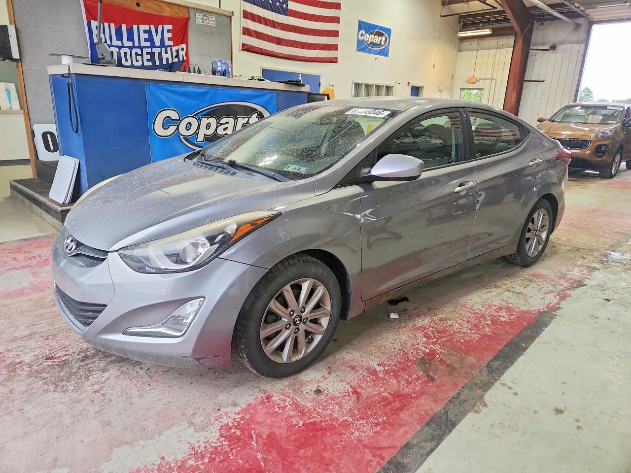 2014 Hyundai Elantra Se Silver vin: KMHDH4AE6EU086812
