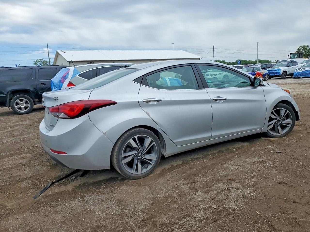 2014 Hyundai Elantra Gray vin: KMHDH4AE6EU088429