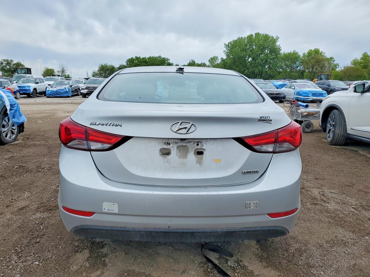 2014 Hyundai Elantra Gray vin: KMHDH4AE6EU088429