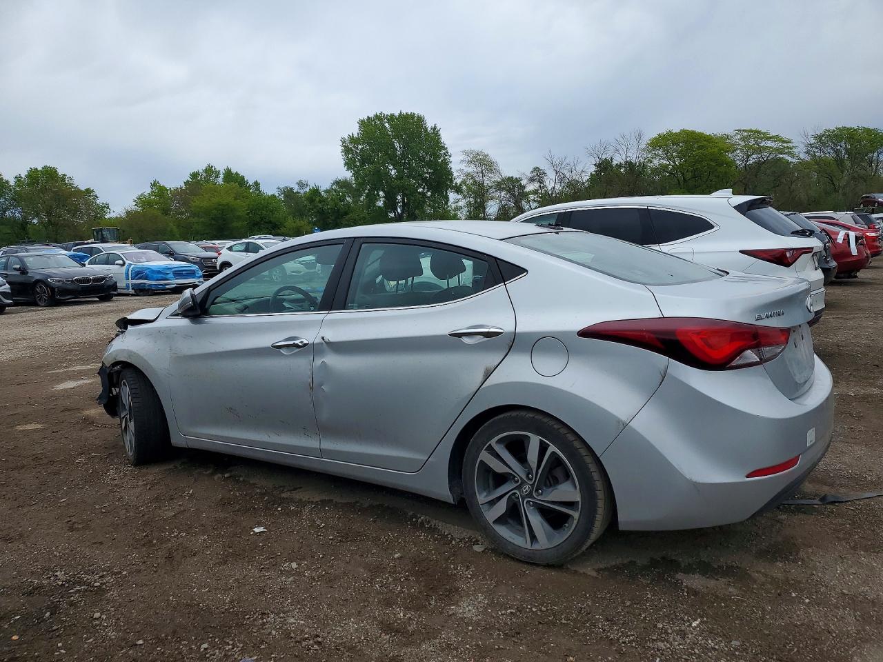 2014 Hyundai Elantra Gray vin: KMHDH4AE6EU088429