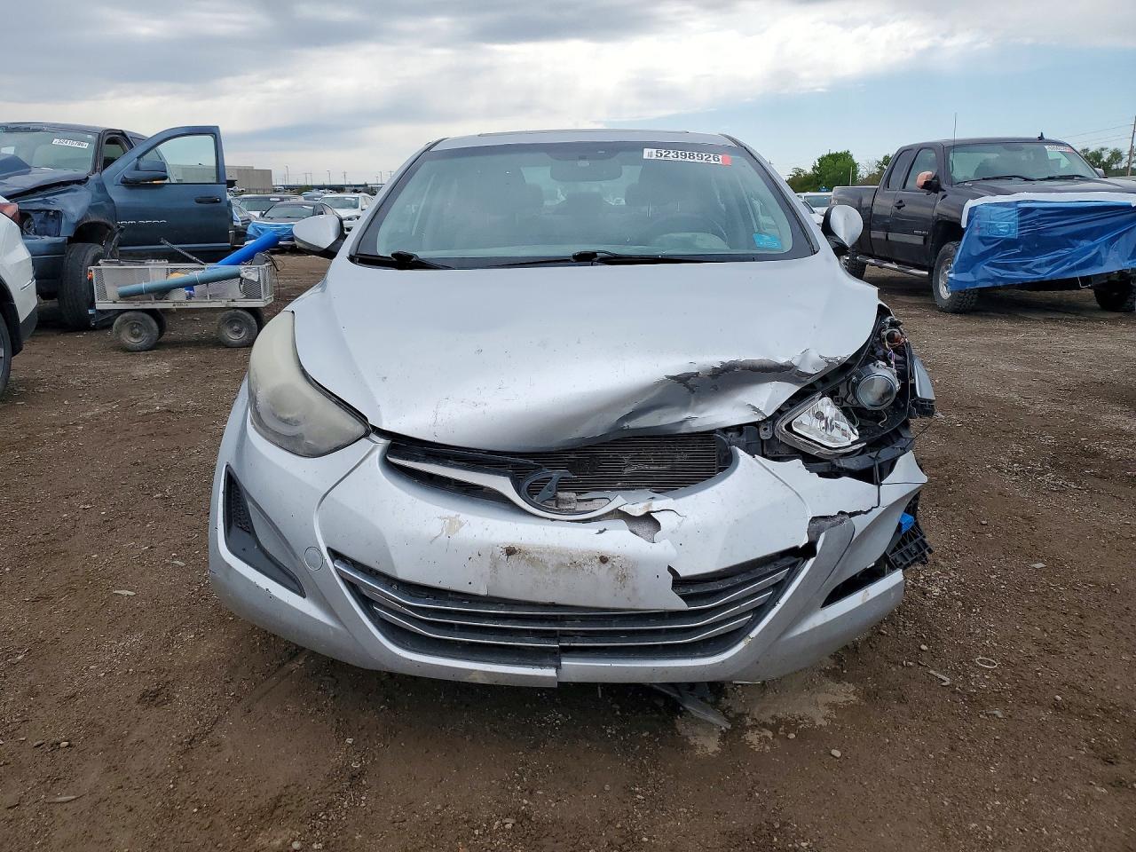 2014 Hyundai Elantra Gray vin: KMHDH4AE6EU088429