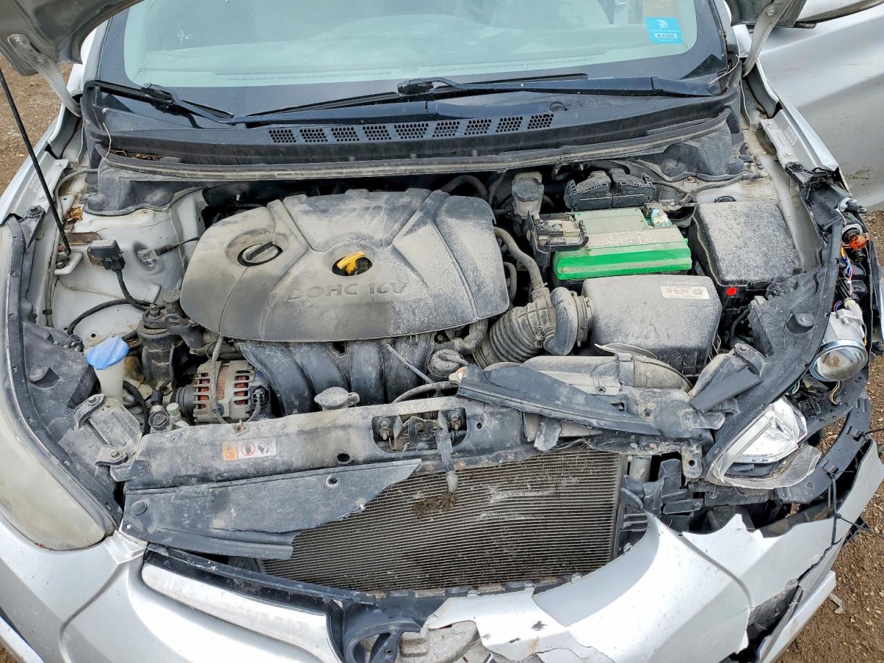 2014 Hyundai Elantra Gray vin: KMHDH4AE6EU088429