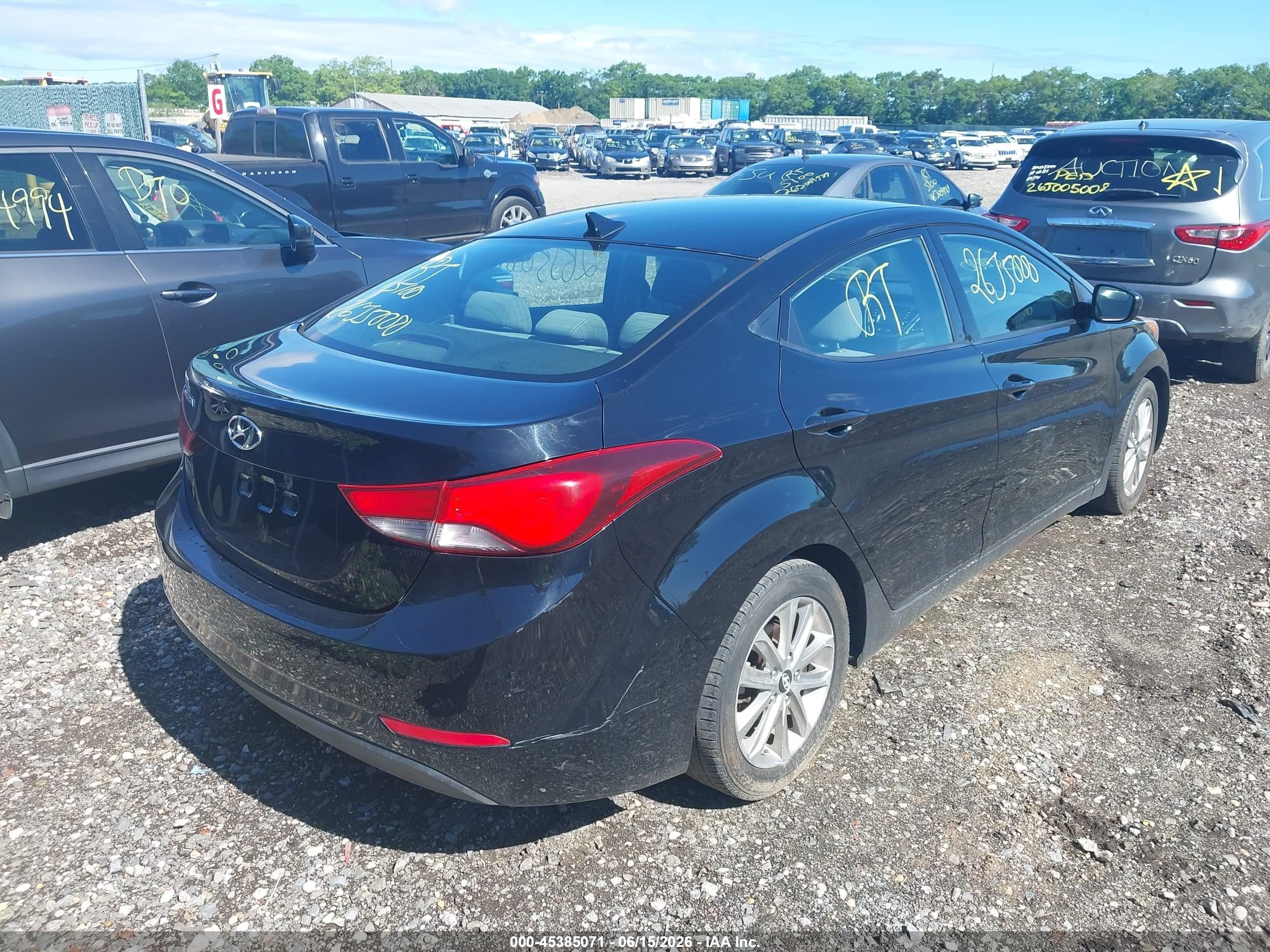 2014 Hyundai Elantra Se Black vin: KMHDH4AE6EU090648