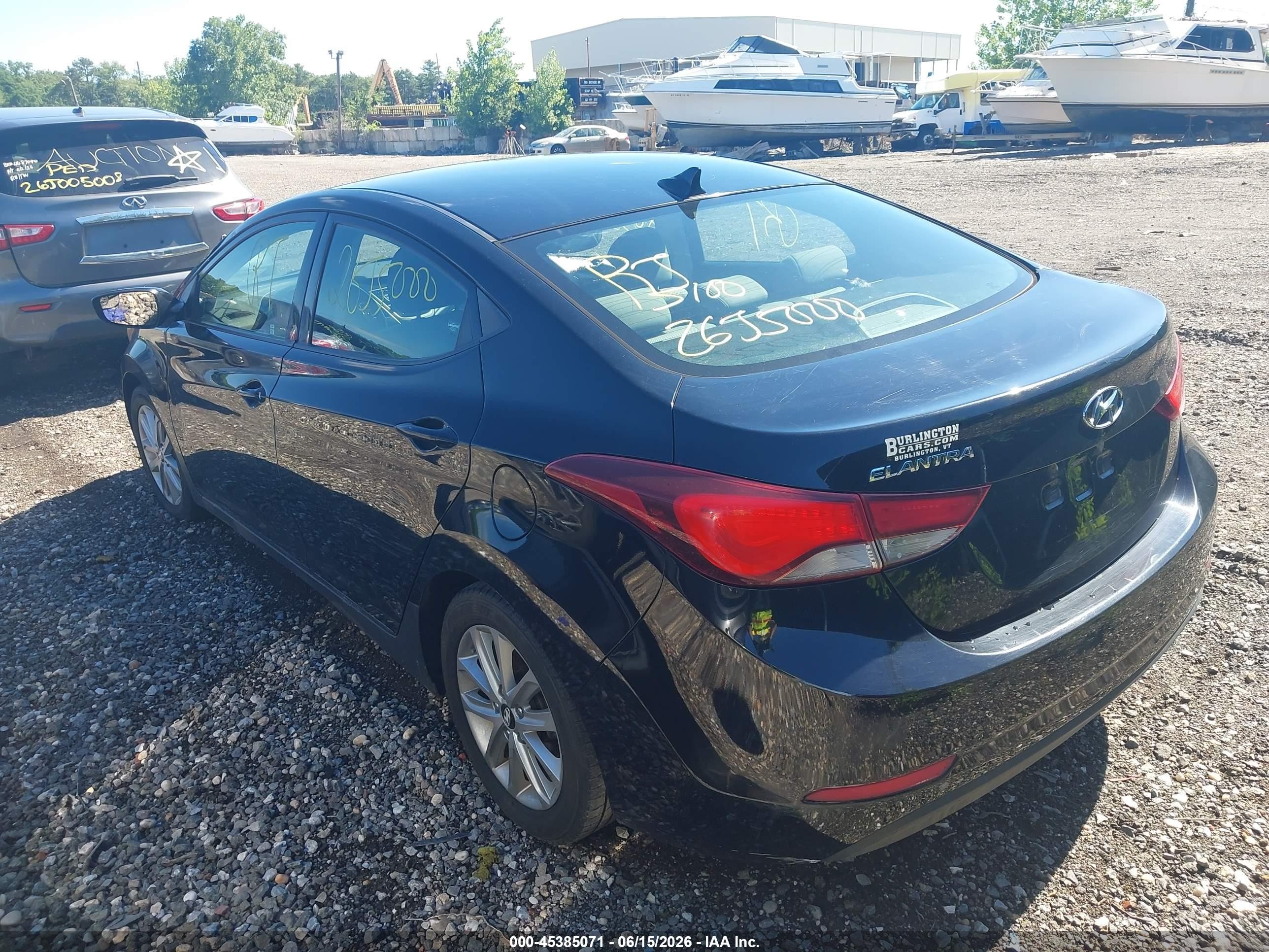2014 Hyundai Elantra Se Black vin: KMHDH4AE6EU090648