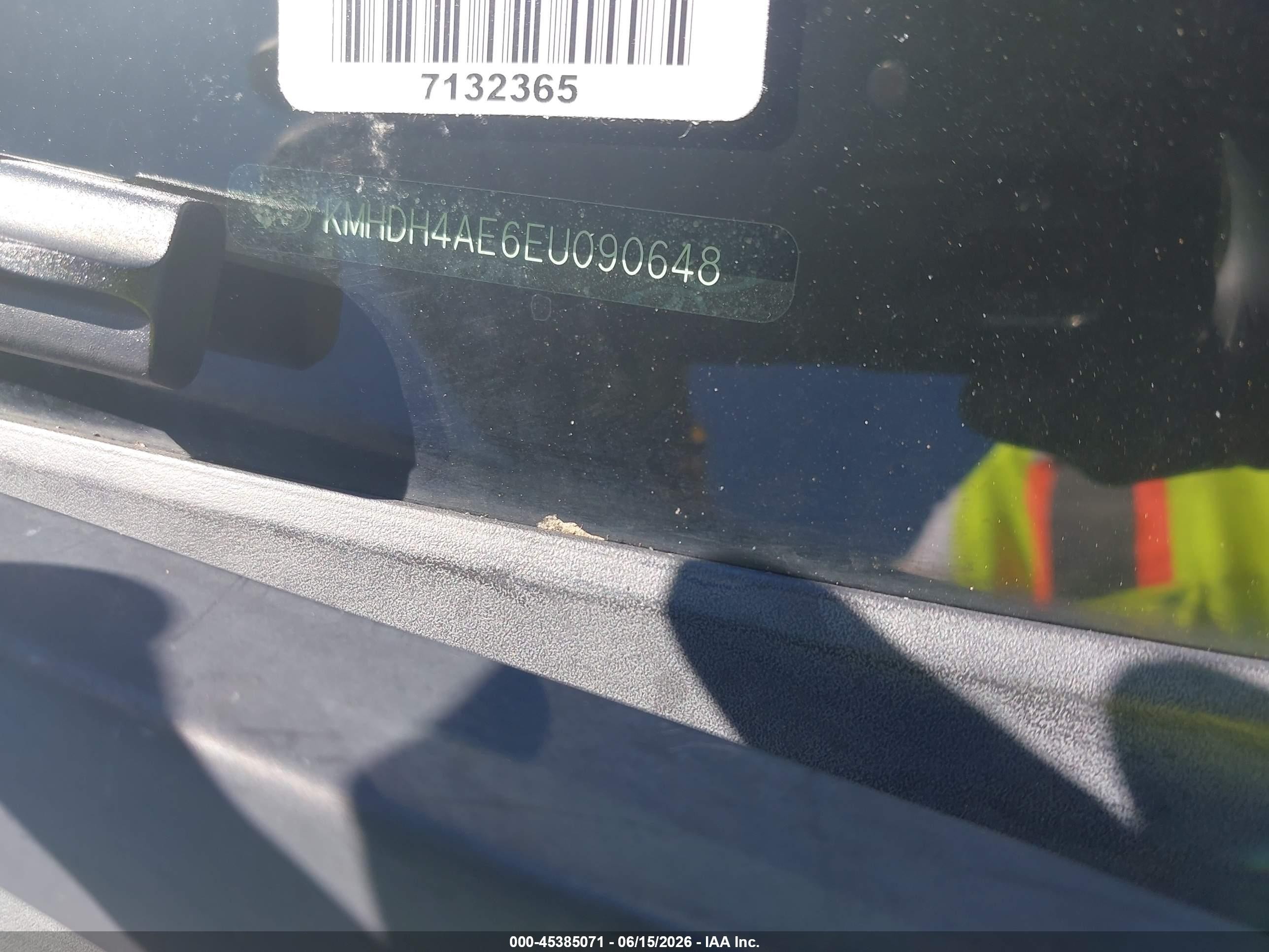 2014 Hyundai Elantra Se Black vin: KMHDH4AE6EU090648