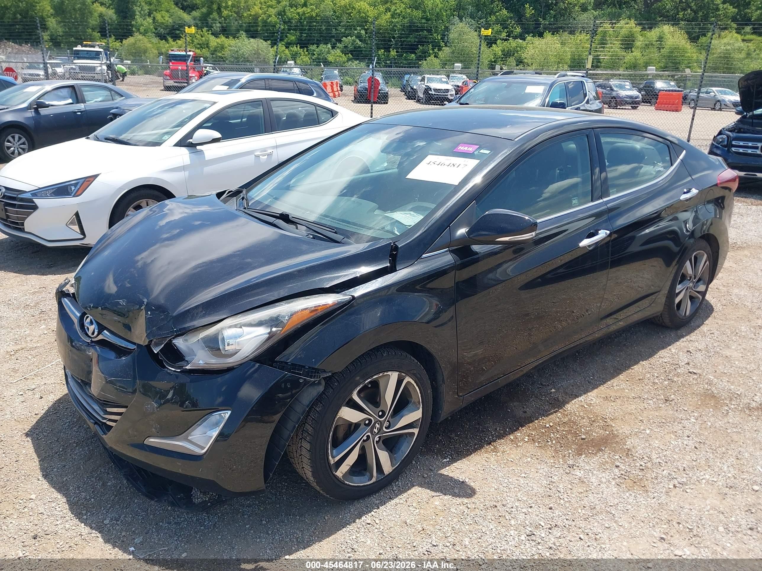 2014 Hyundai Elantra Limited Black vin: KMHDH4AE6EU093663