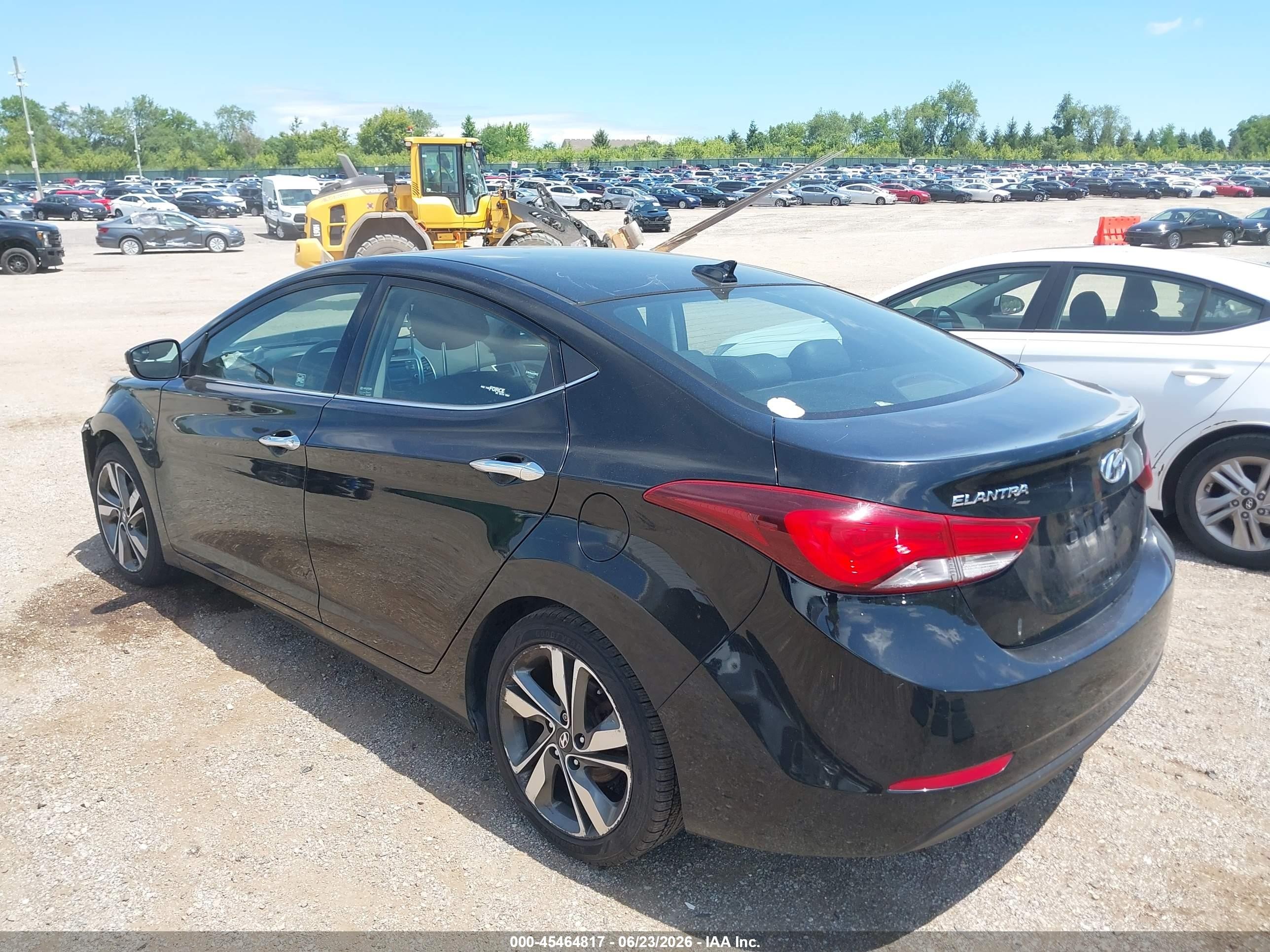 2014 Hyundai Elantra Limited Black vin: KMHDH4AE6EU093663