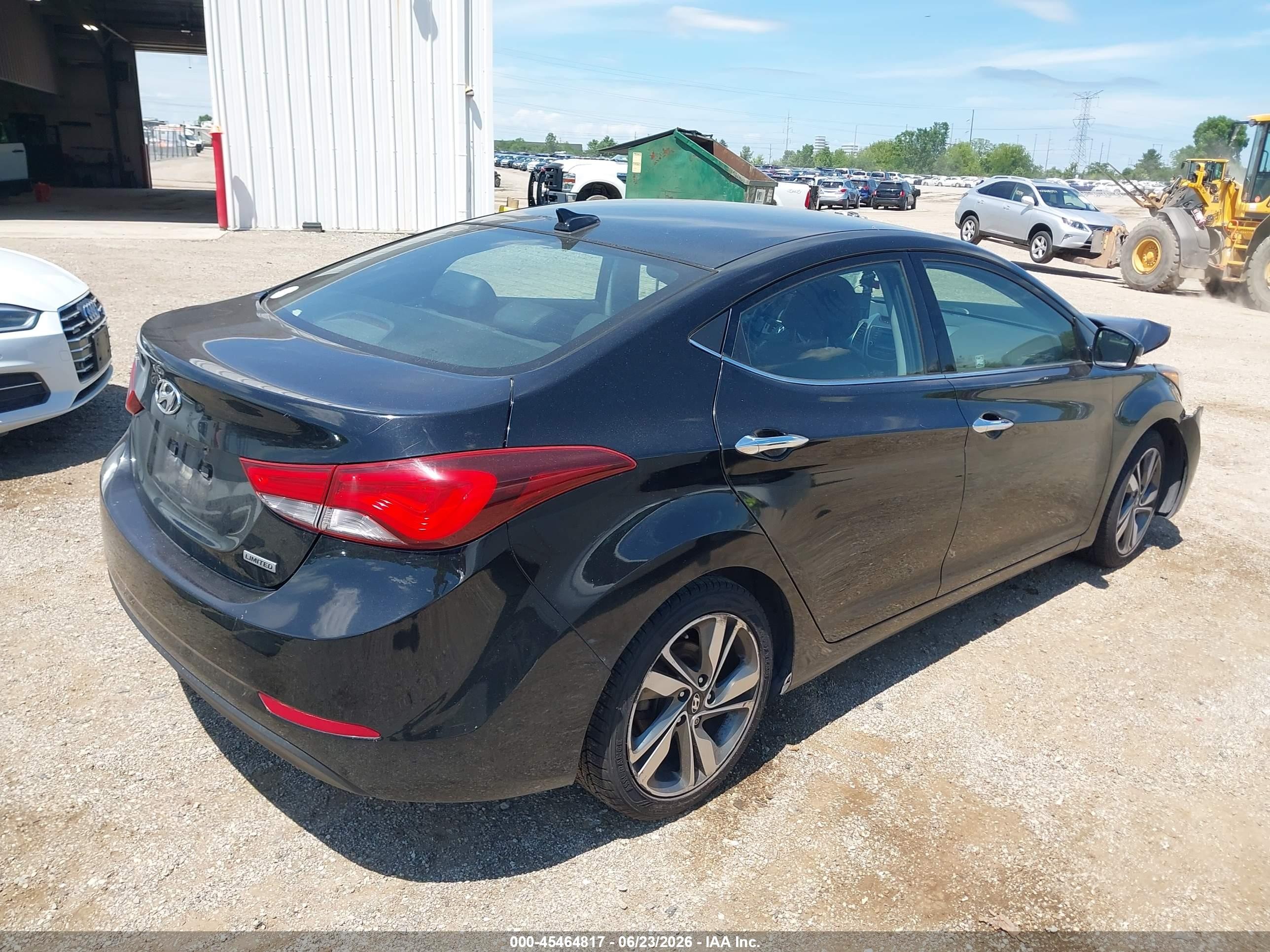 2014 Hyundai Elantra Limited Black vin: KMHDH4AE6EU093663