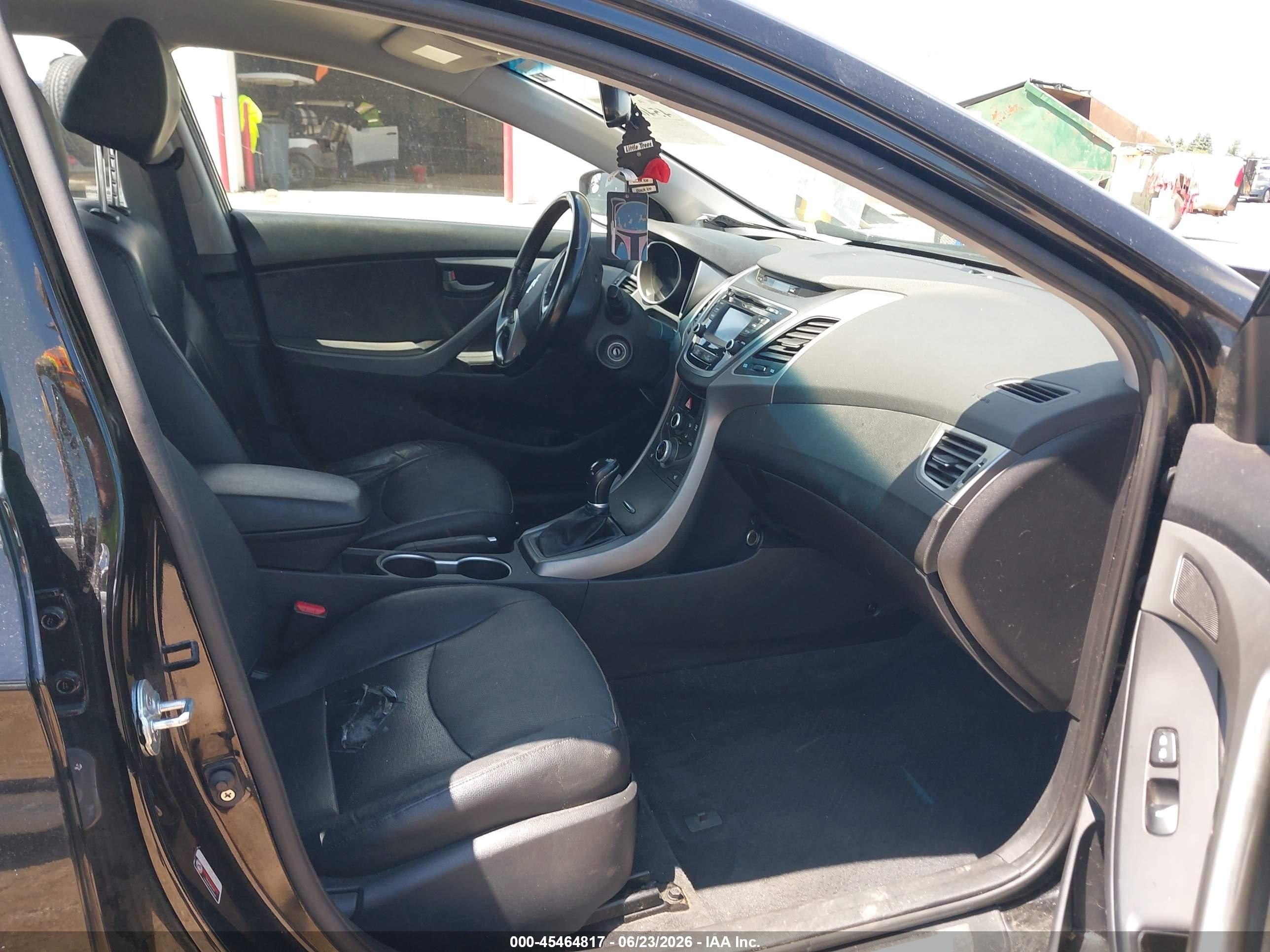 2014 Hyundai Elantra Limited Black vin: KMHDH4AE6EU093663