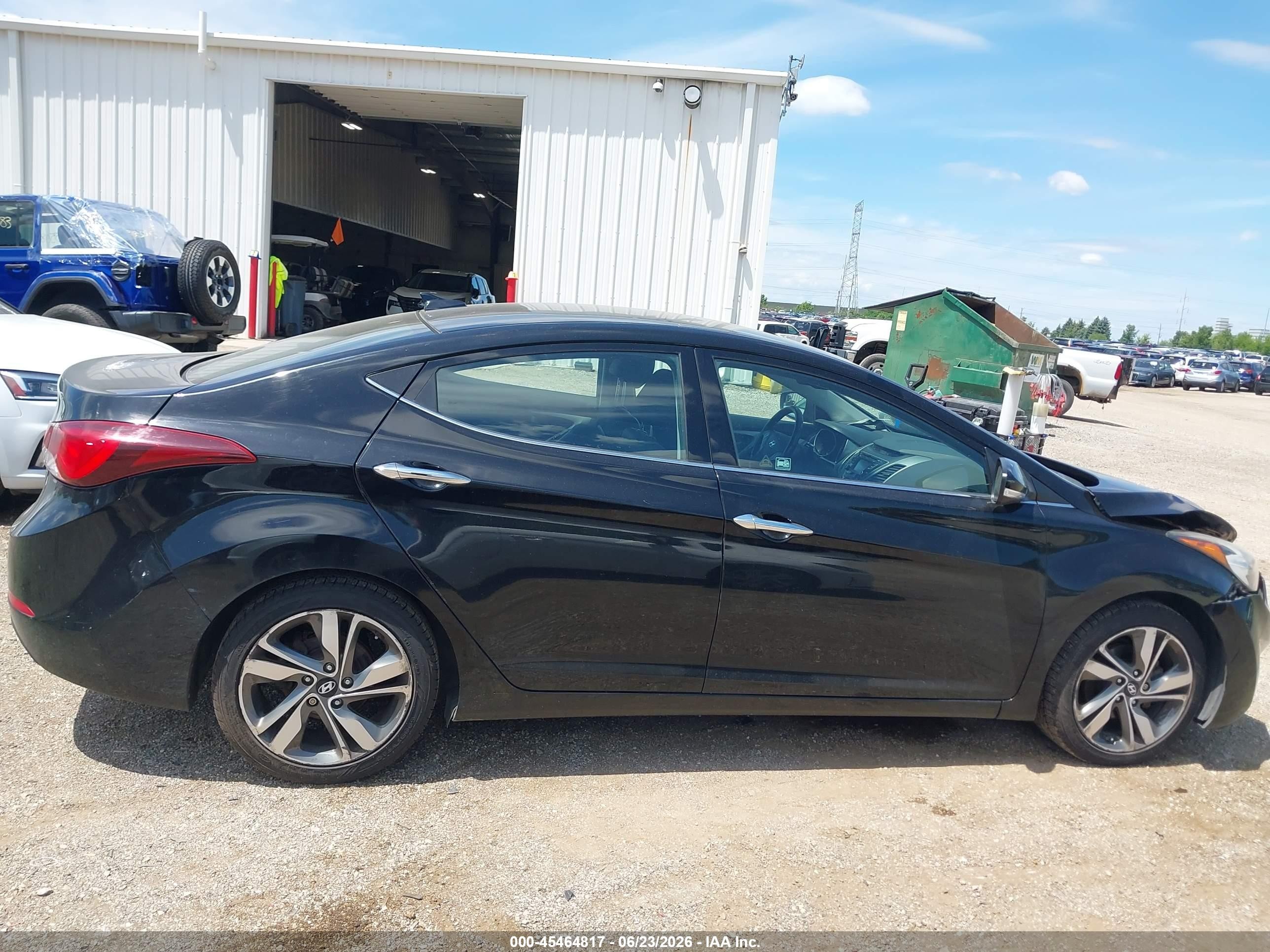 2014 Hyundai Elantra Limited Black vin: KMHDH4AE6EU093663