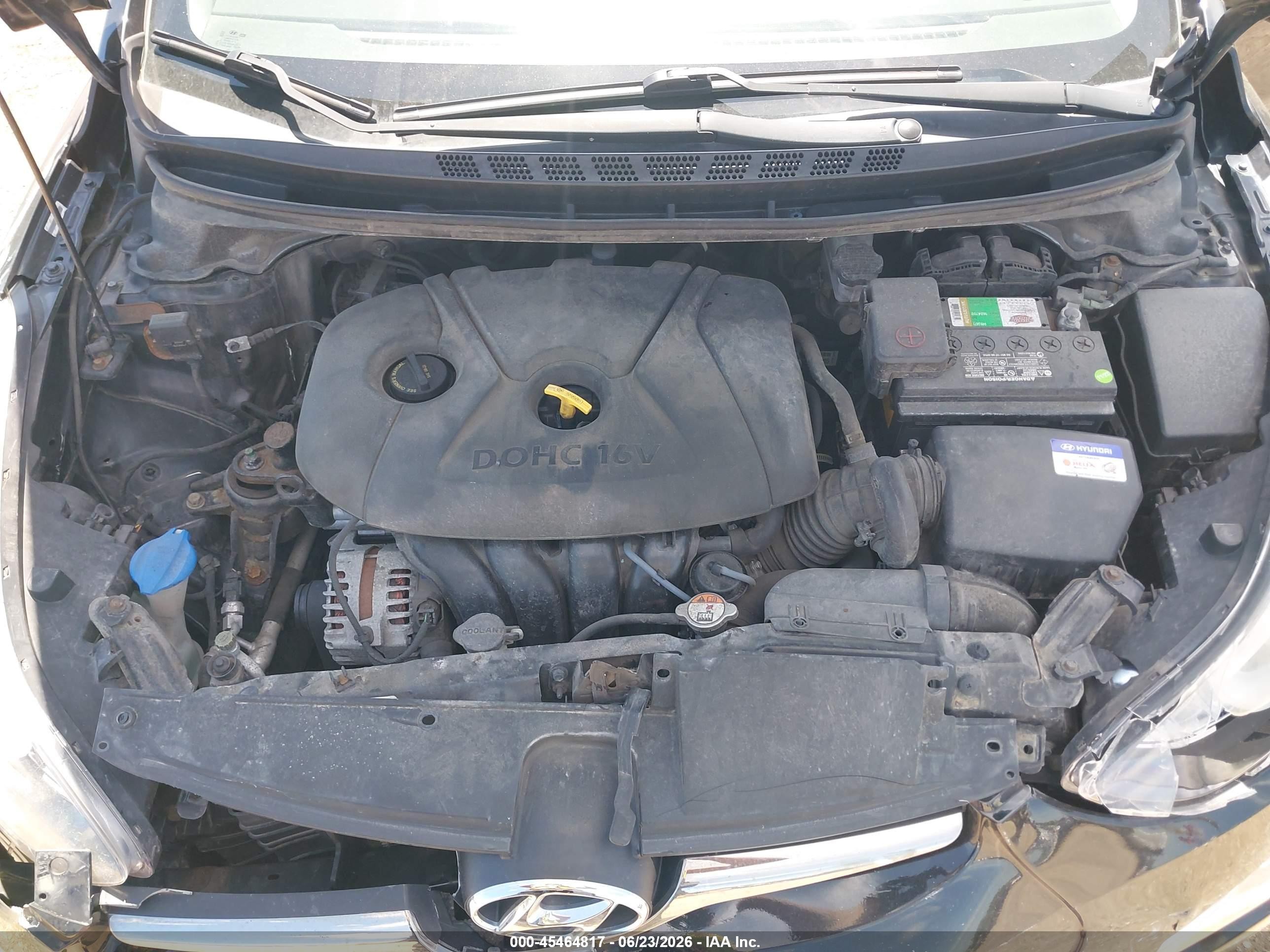 2014 Hyundai Elantra Limited Black vin: KMHDH4AE6EU093663