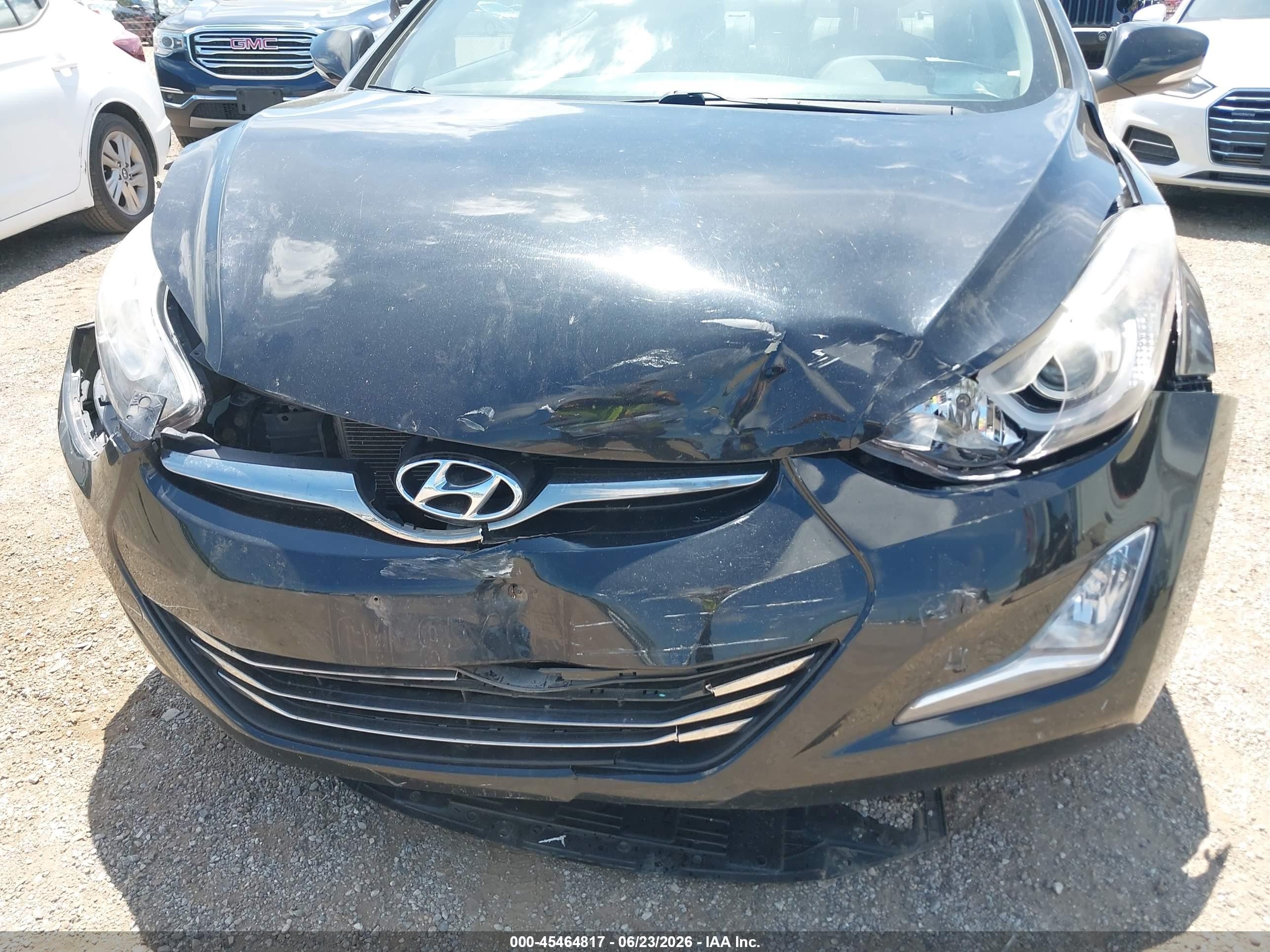 2014 Hyundai Elantra Limited Black vin: KMHDH4AE6EU093663