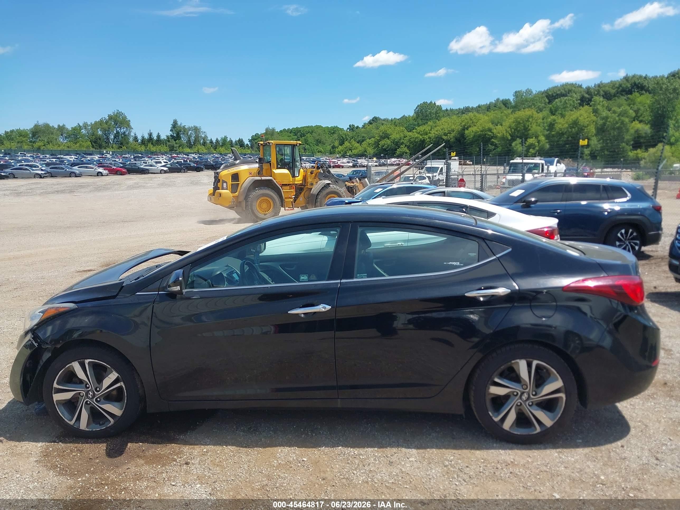 2014 Hyundai Elantra Limited Black vin: KMHDH4AE6EU093663