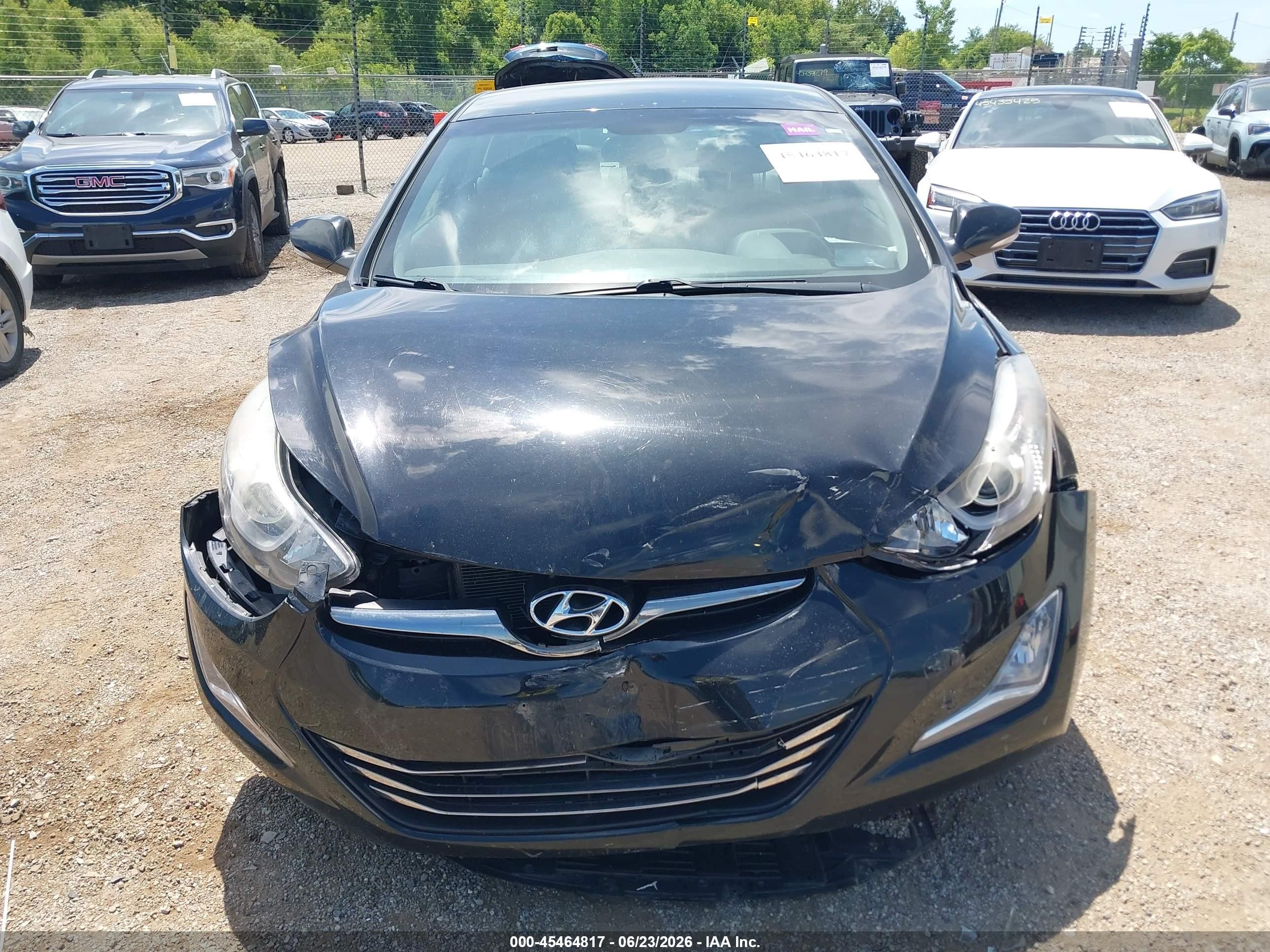 2014 Hyundai Elantra Limited Black vin: KMHDH4AE6EU093663