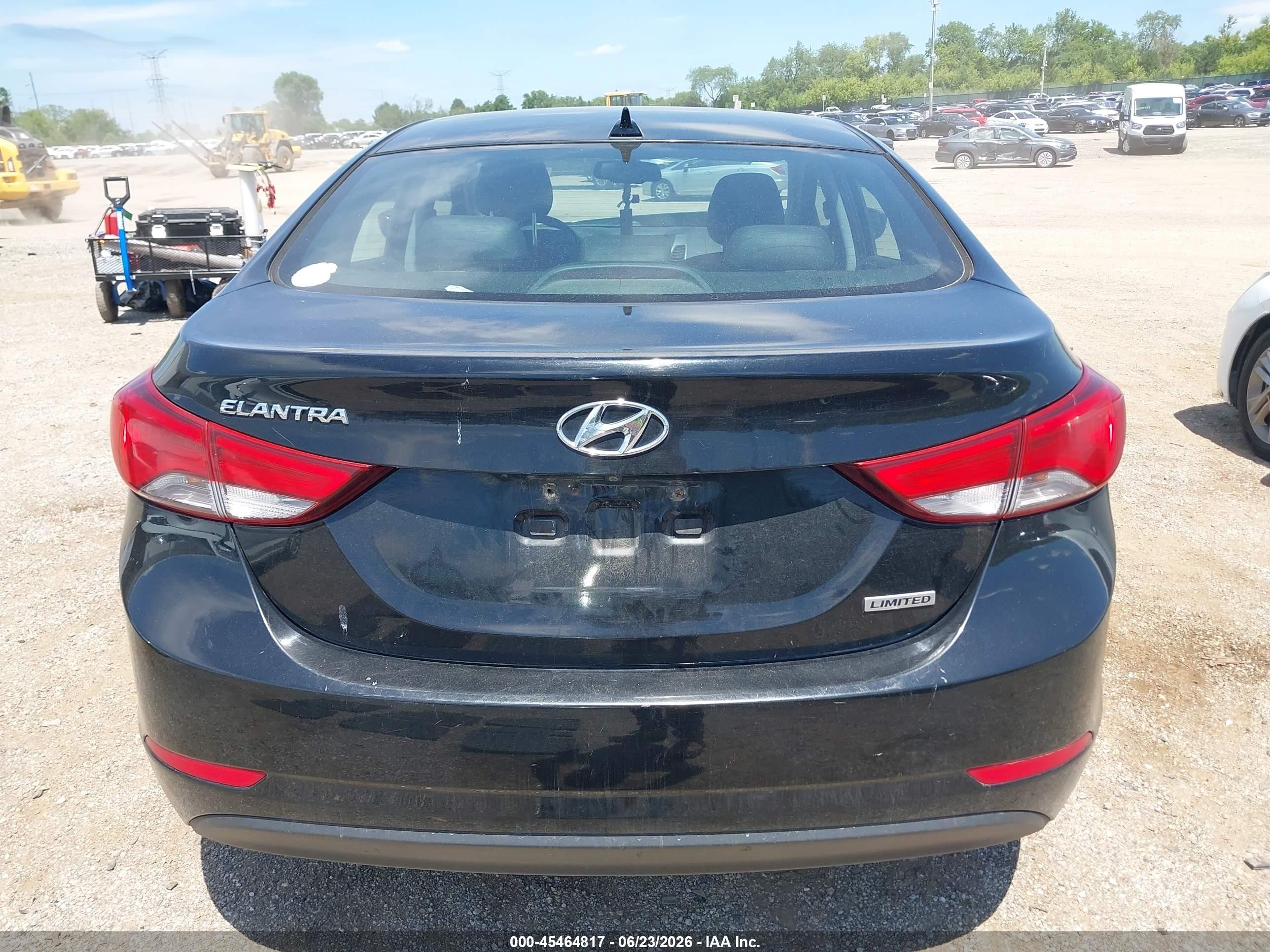 2014 Hyundai Elantra Limited Black vin: KMHDH4AE6EU093663