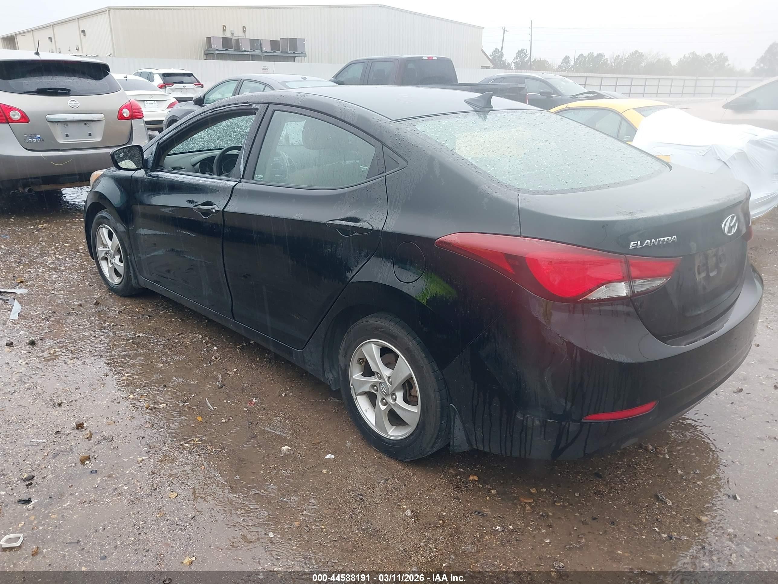2014 Hyundai Elantra Se Black vin: KMHDH4AE6EU093680