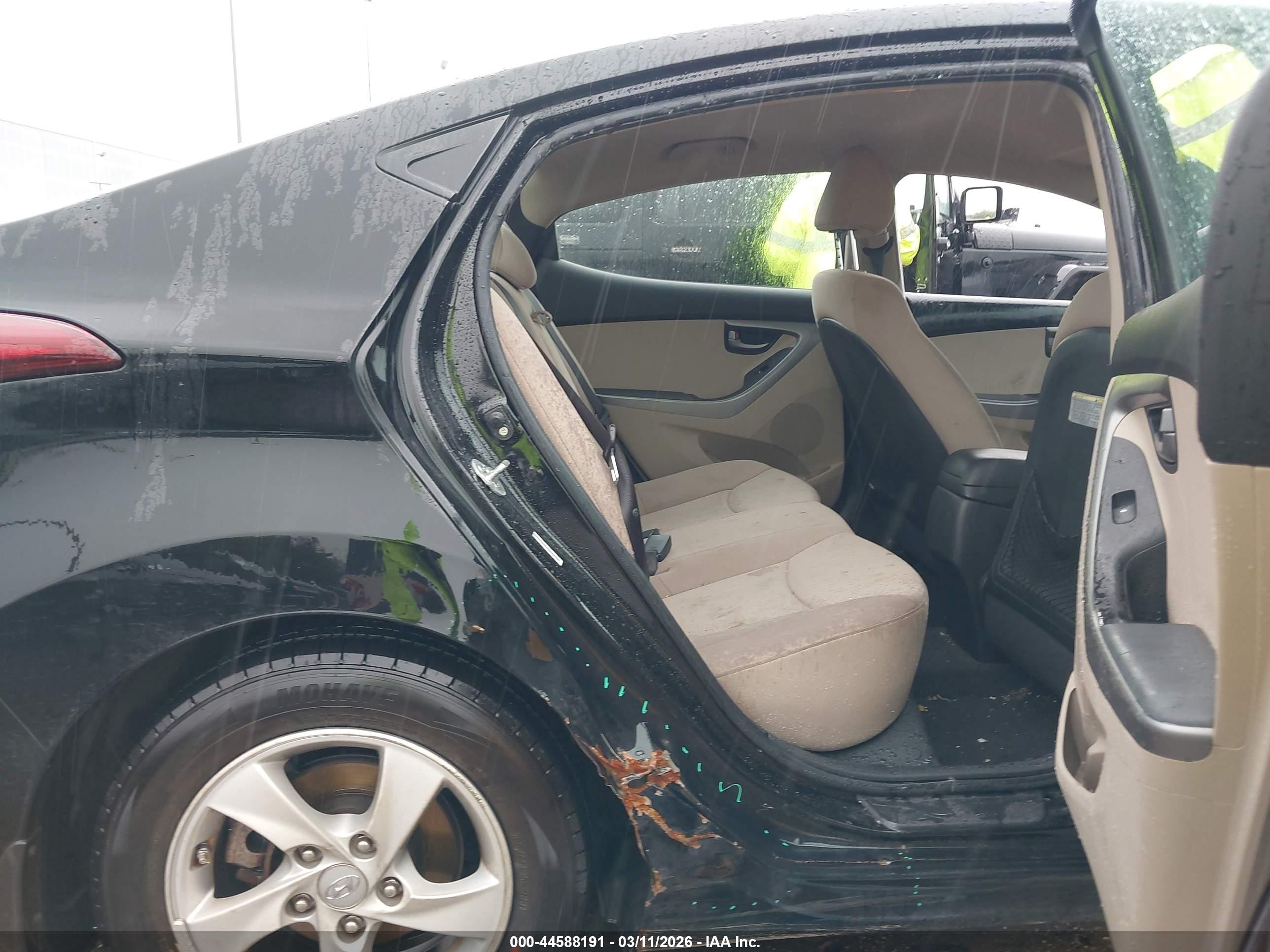 2014 Hyundai Elantra Se Black vin: KMHDH4AE6EU093680