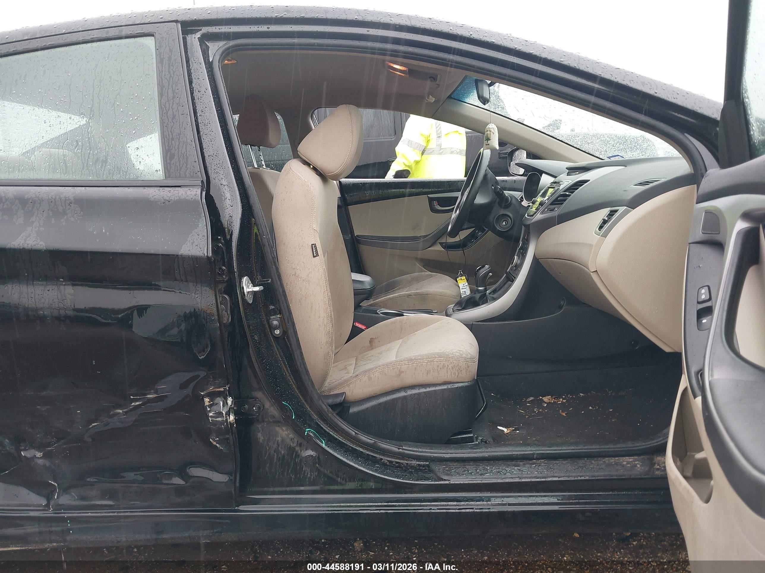 2014 Hyundai Elantra Se Black vin: KMHDH4AE6EU093680