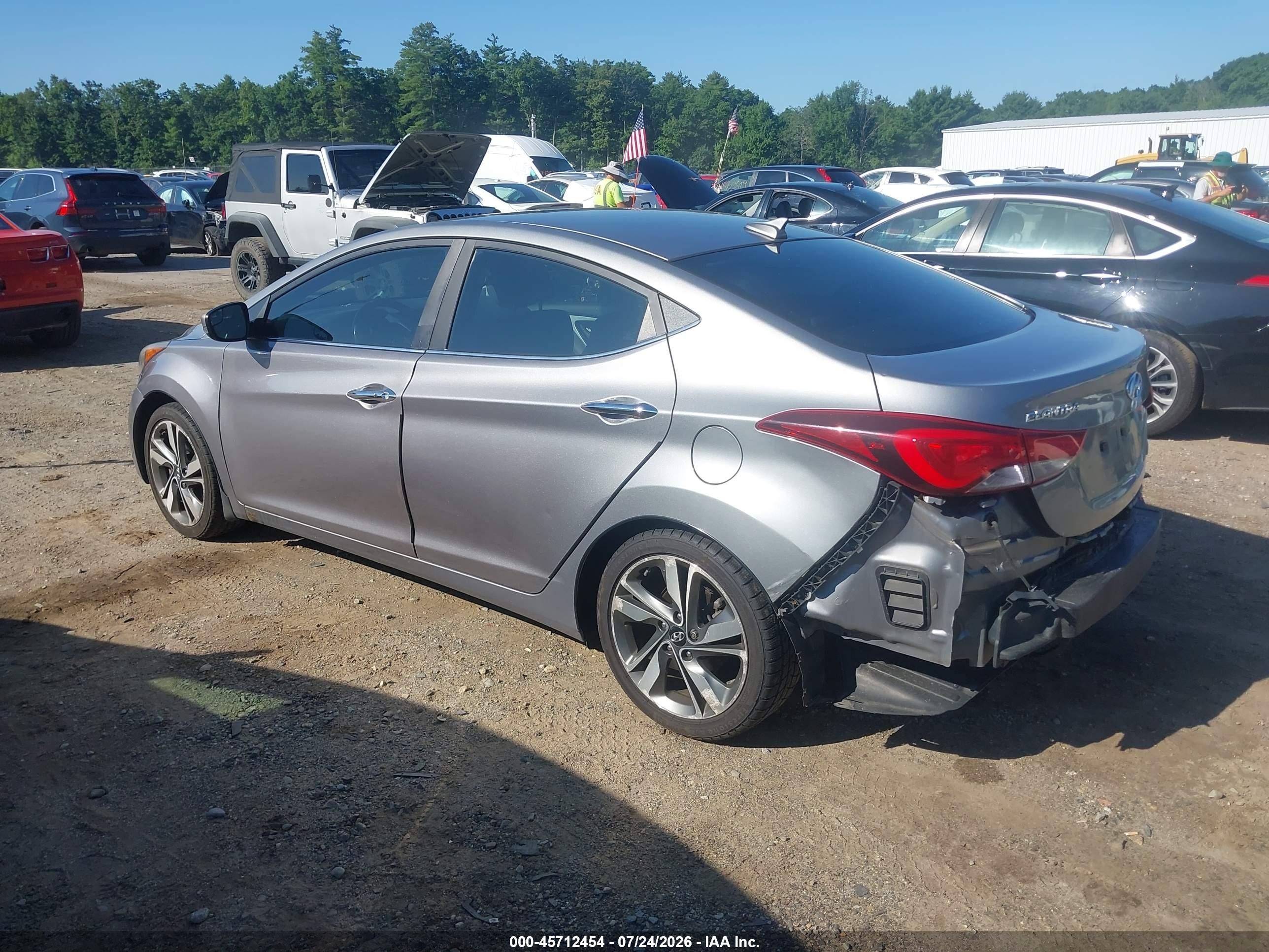 2014 Hyundai Elantra Limited Silver vin: KMHDH4AE6EU105889
