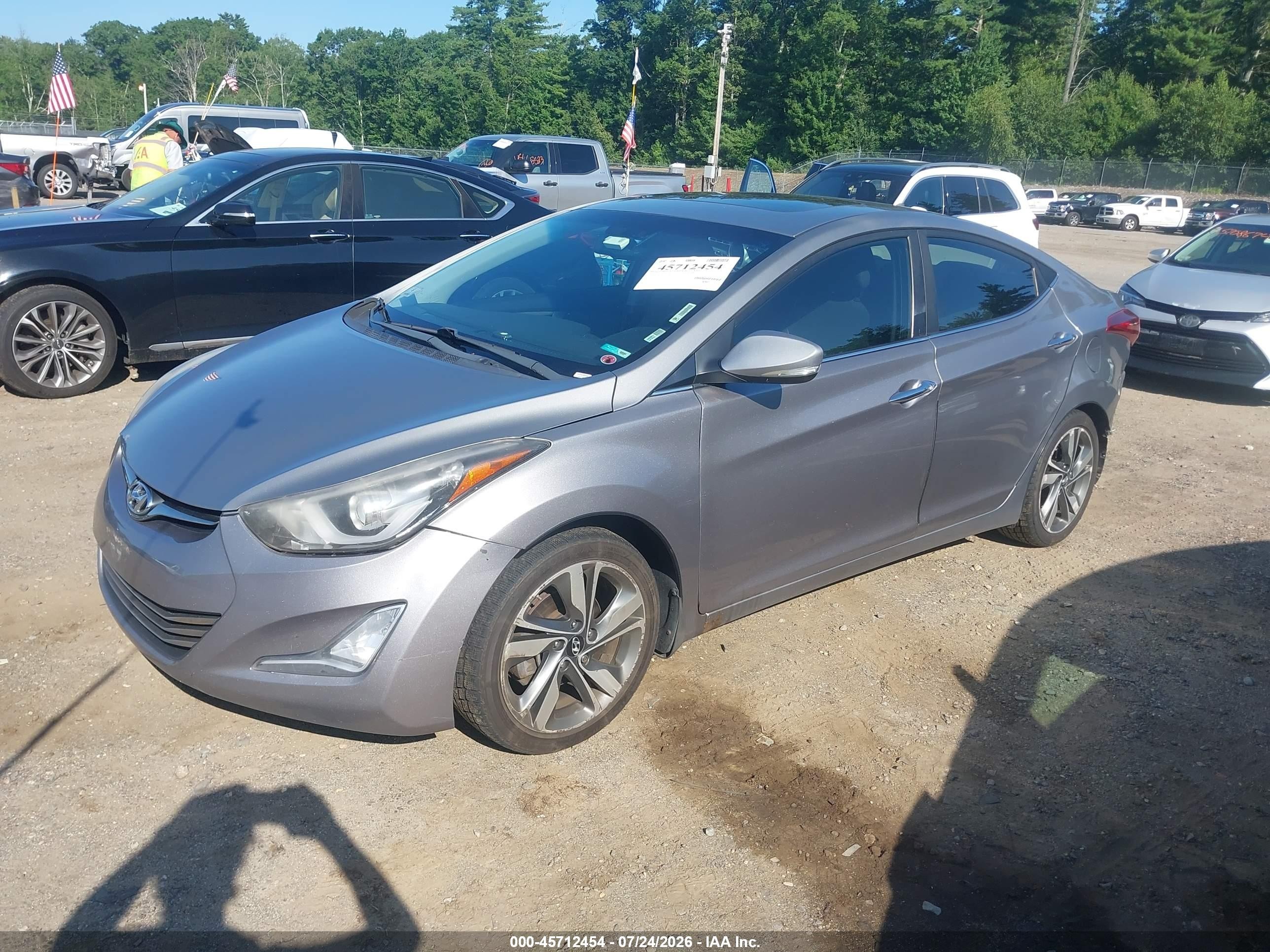 2014 Hyundai Elantra Limited Silver vin: KMHDH4AE6EU105889