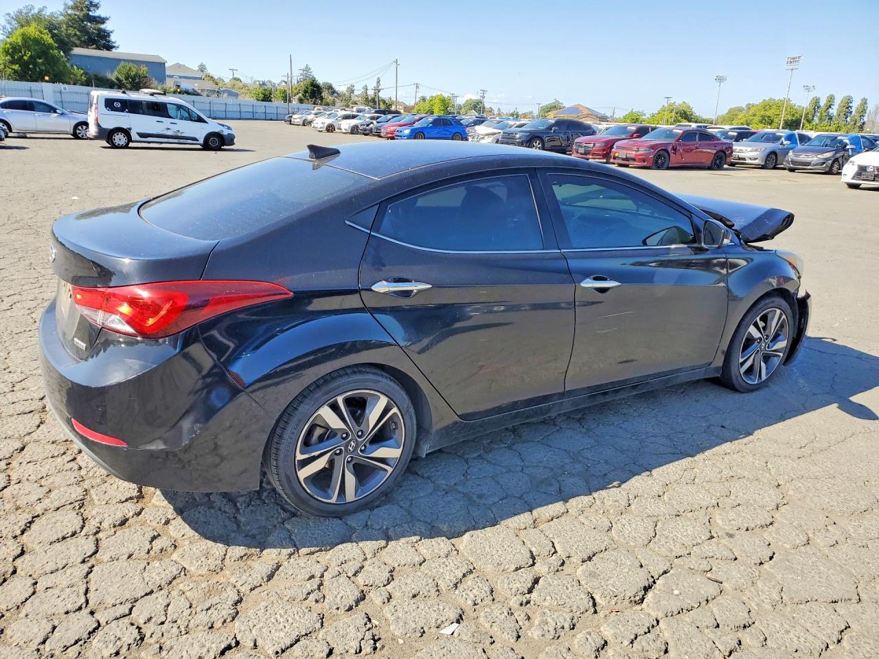2014 Hyundai Elantra Limited Черный vin: KMHDH4AE6EU109473