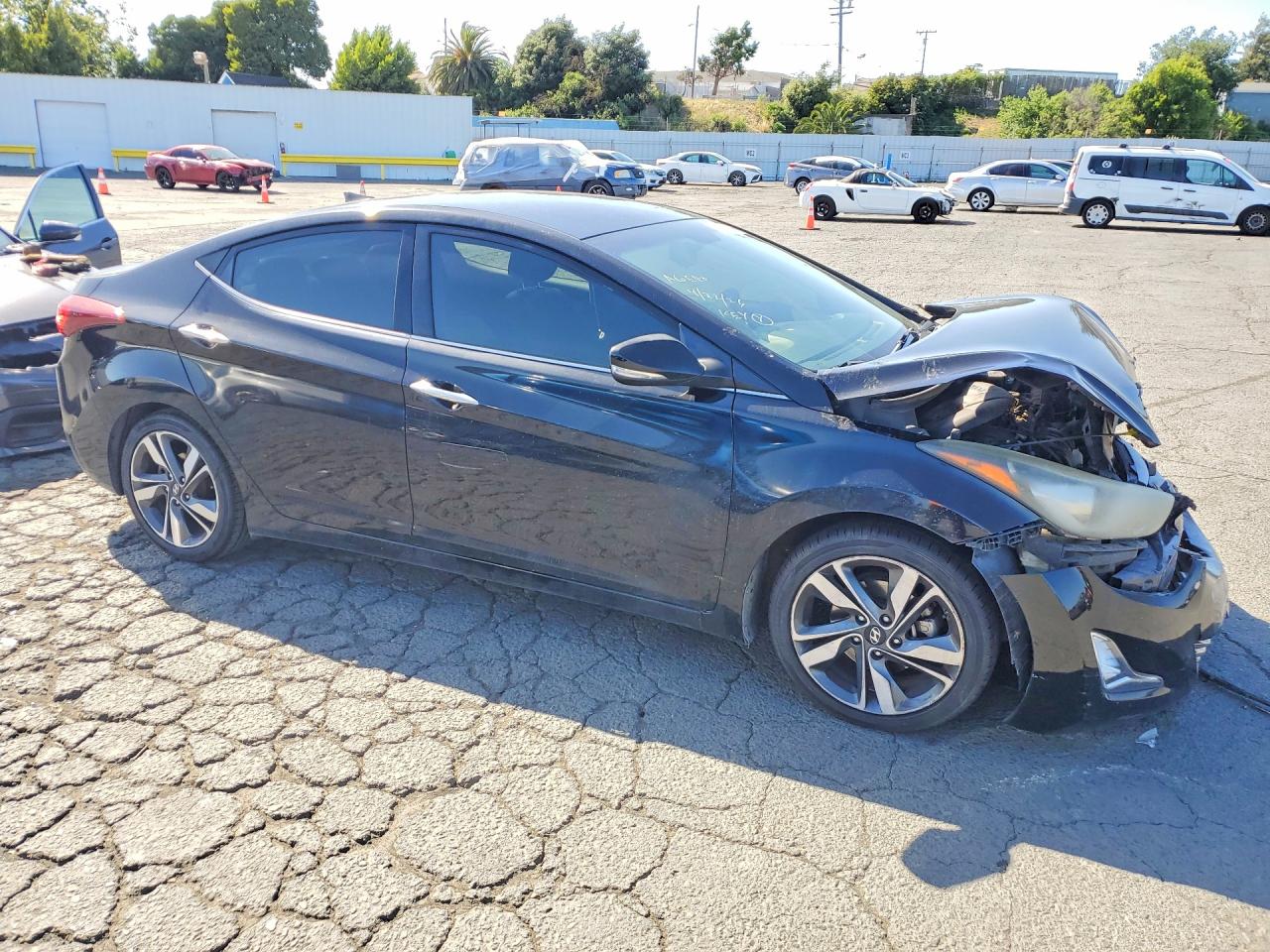 2014 Hyundai Elantra Limited Черный vin: KMHDH4AE6EU109473