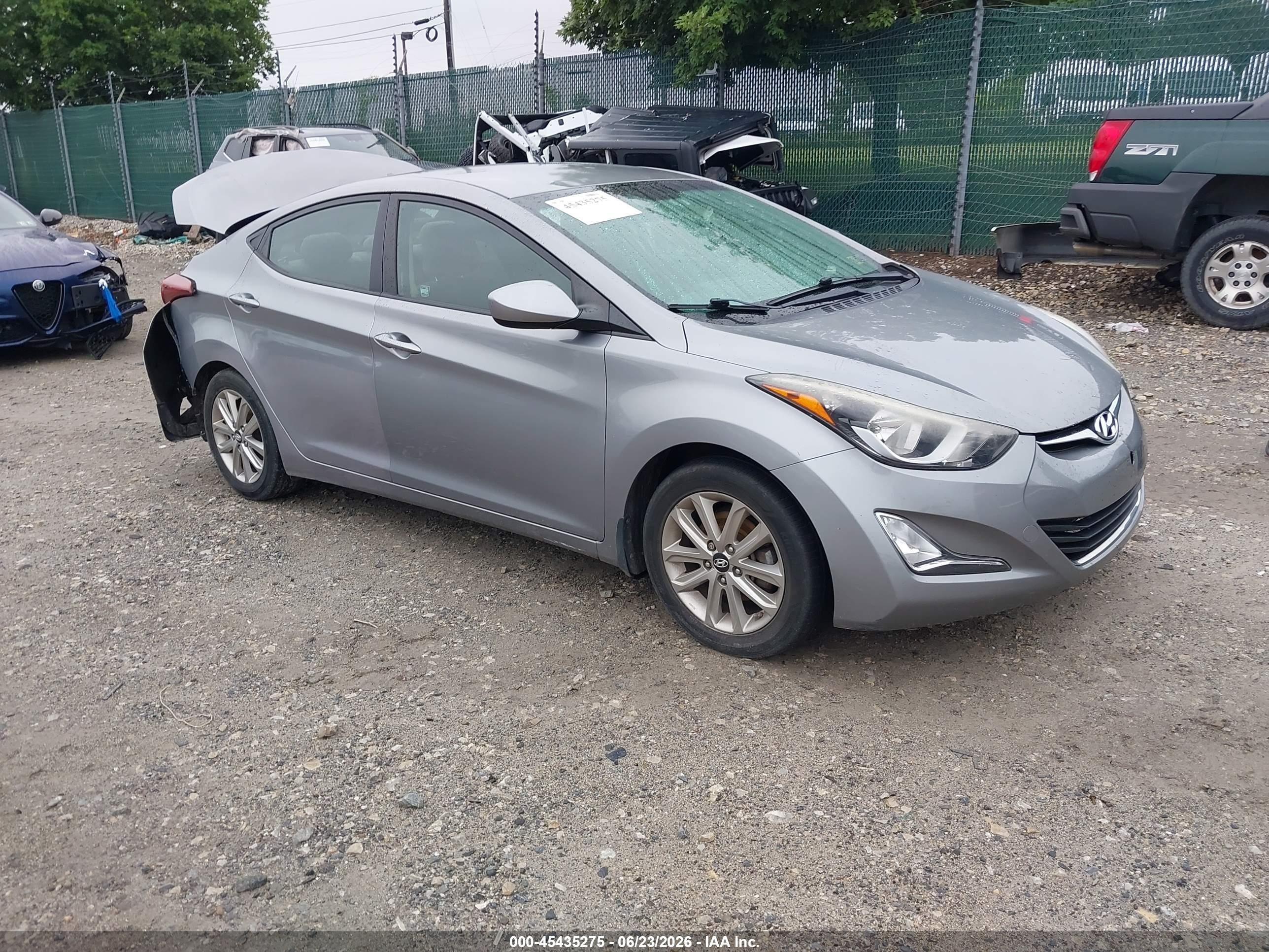 2014 Hyundai Elantra Se Gray vin: KMHDH4AE6EU118660