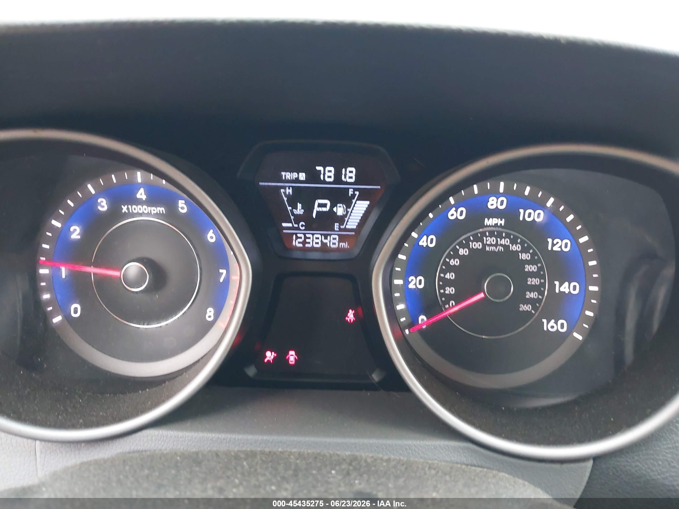 2014 Hyundai Elantra Se Gray vin: KMHDH4AE6EU118660