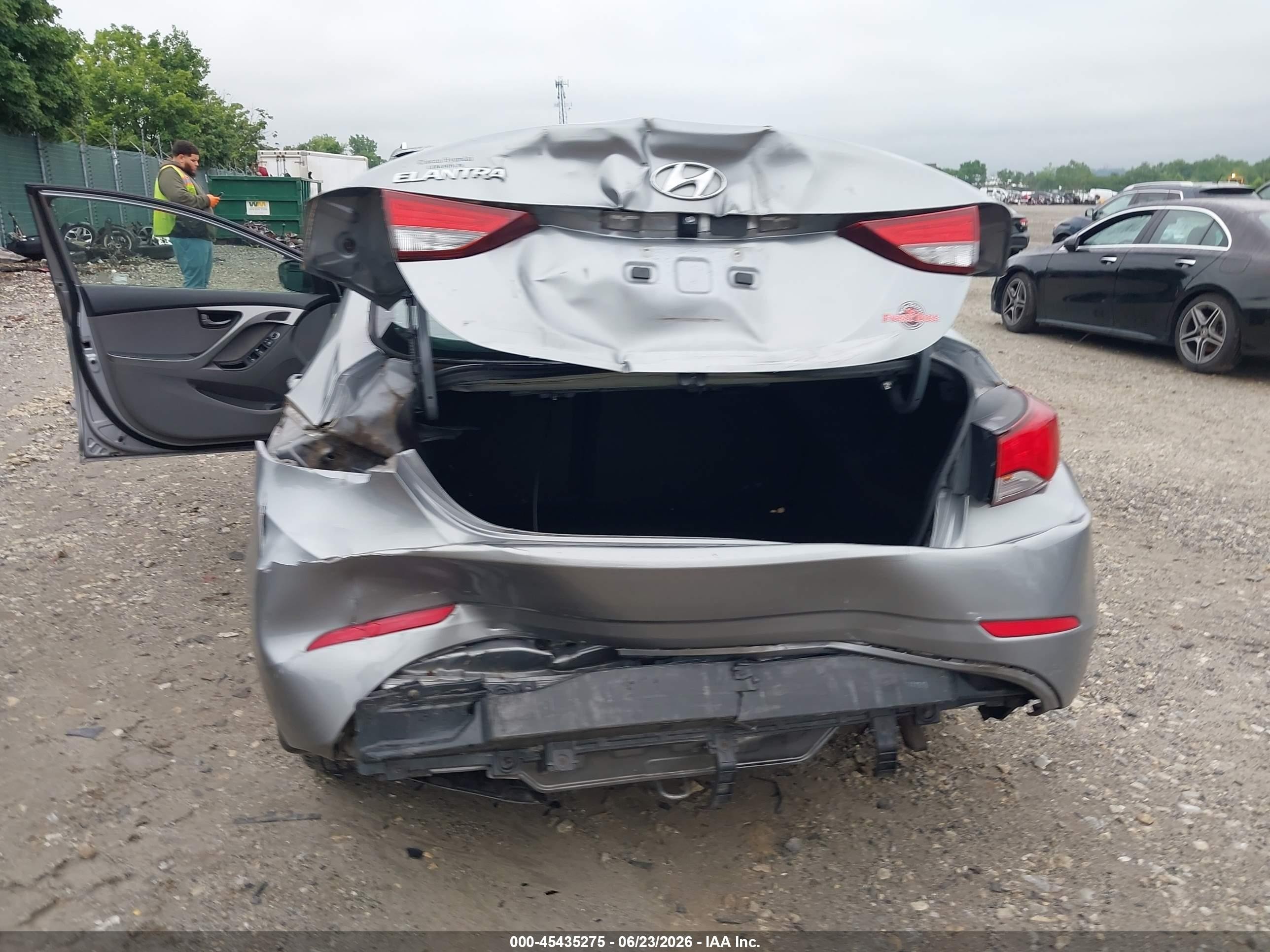 2014 Hyundai Elantra Se Gray vin: KMHDH4AE6EU118660