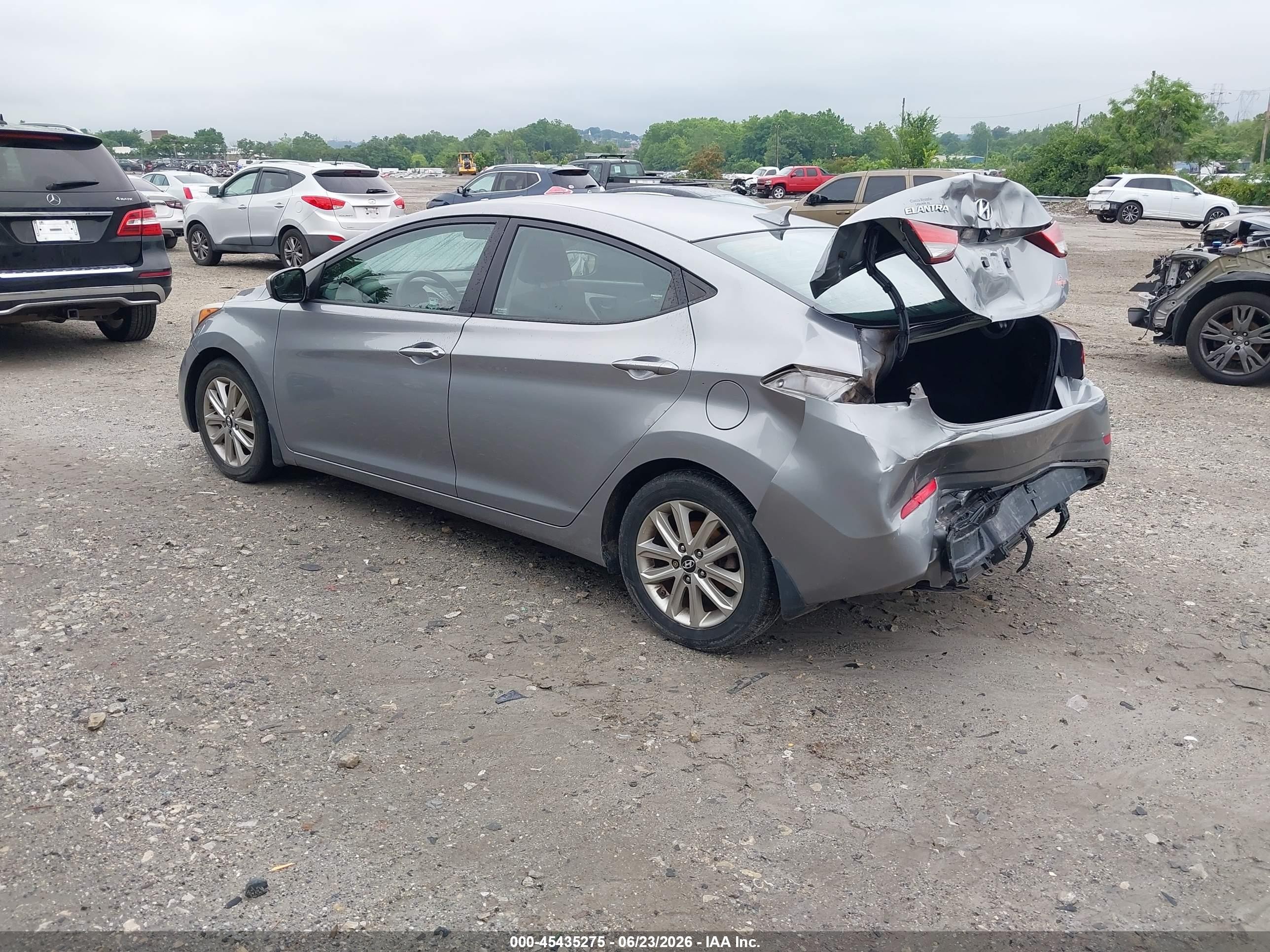 2014 Hyundai Elantra Se Gray vin: KMHDH4AE6EU118660