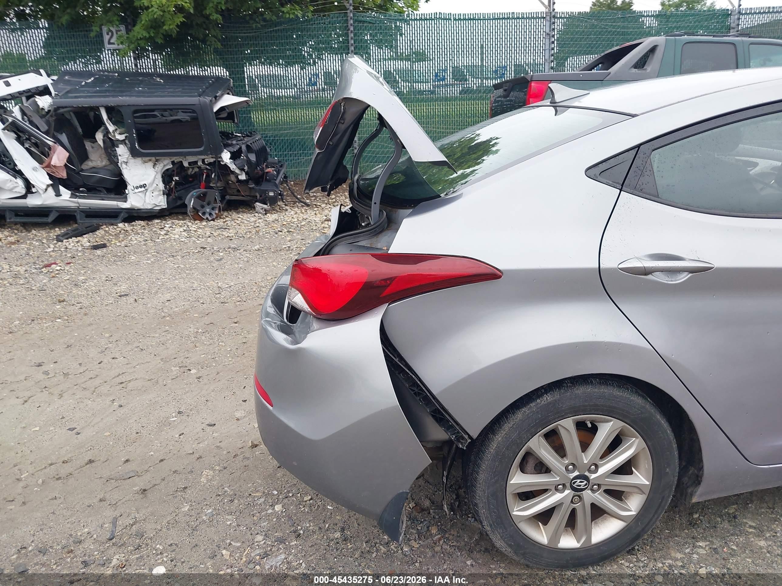2014 Hyundai Elantra Se Gray vin: KMHDH4AE6EU118660