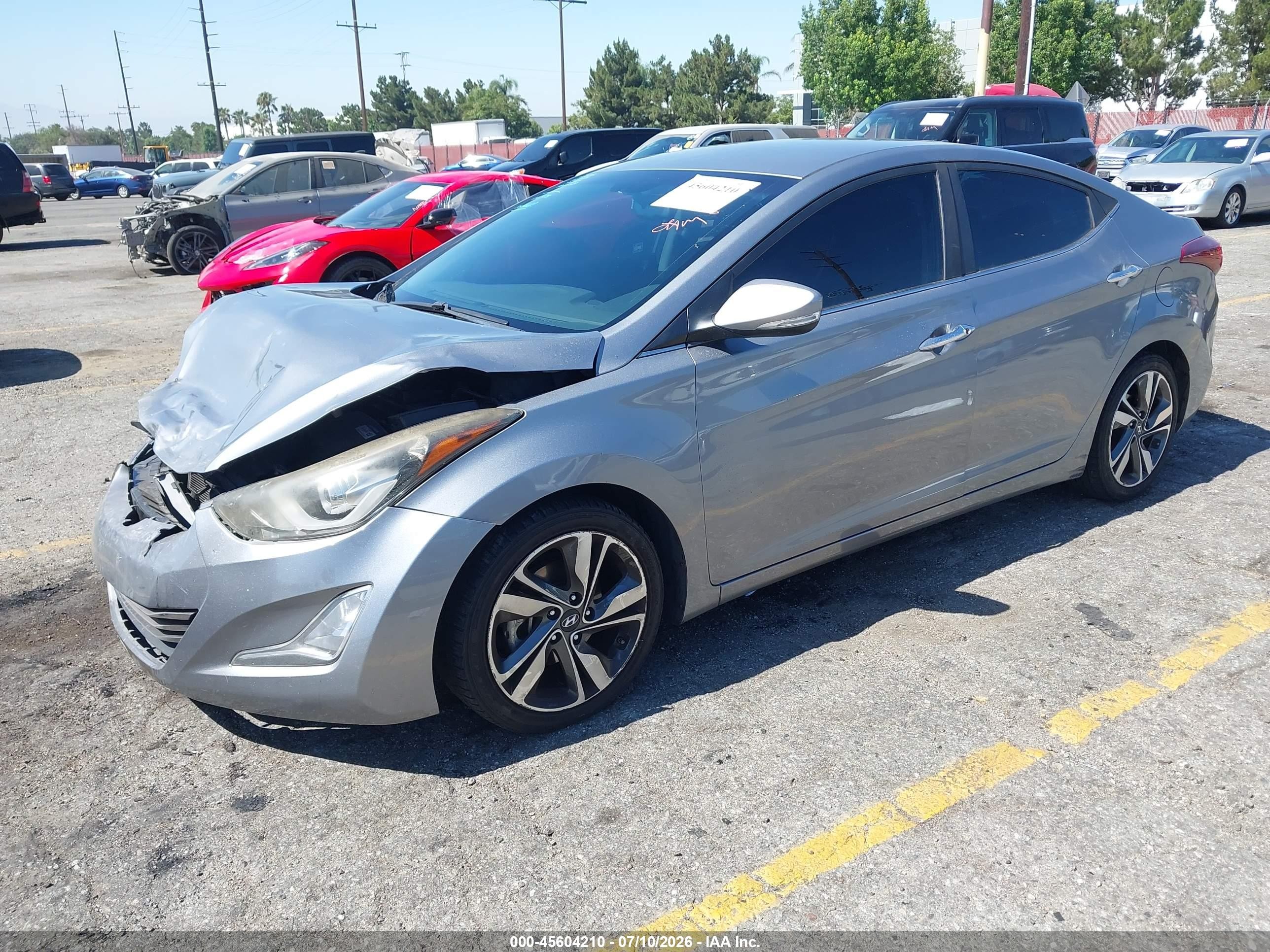2014 Hyundai Elantra Limited Silver vin: KMHDH4AE6EU121820