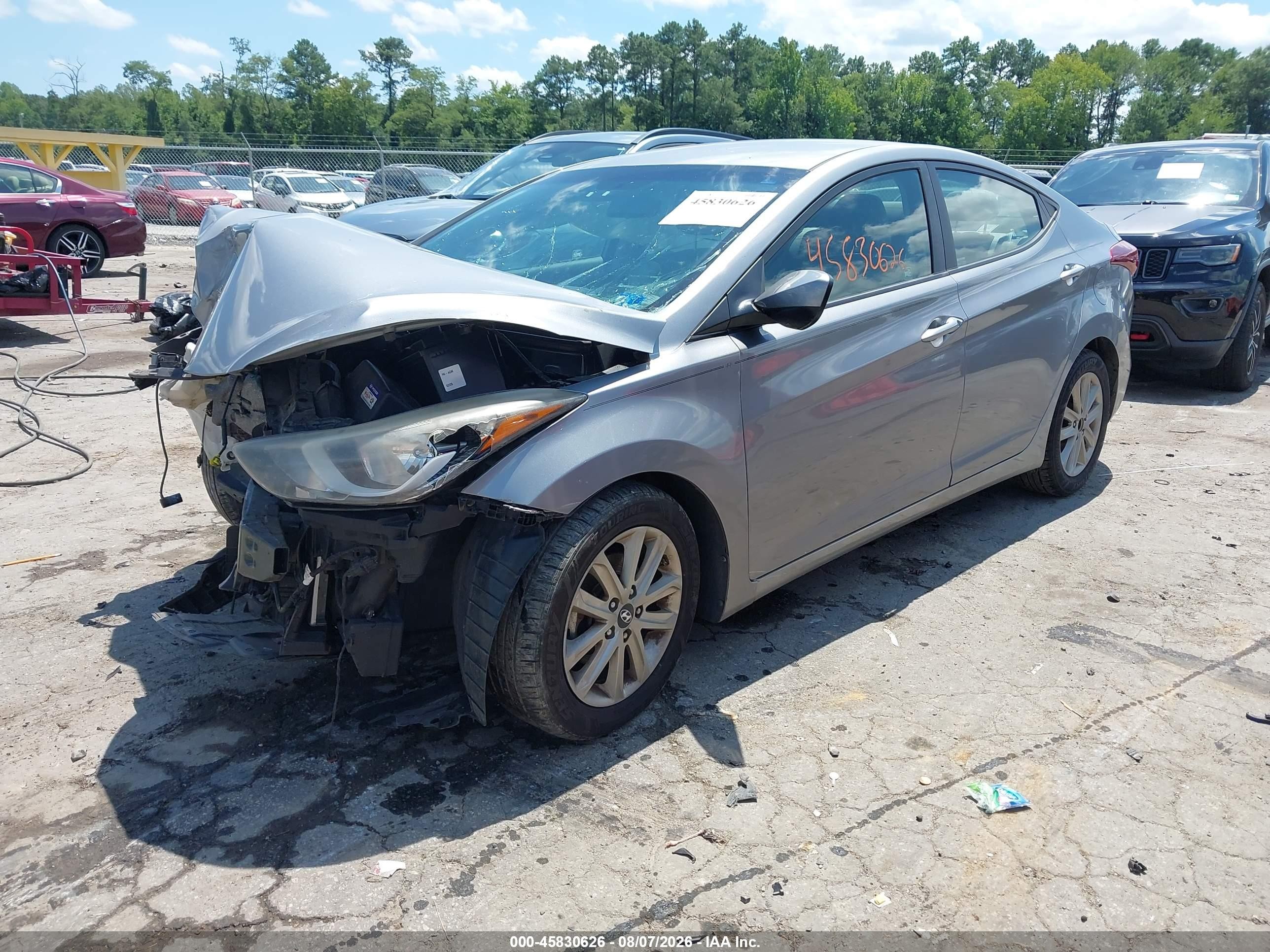 2014 Hyundai Elantra Se Silver vin: KMHDH4AE6EU122630