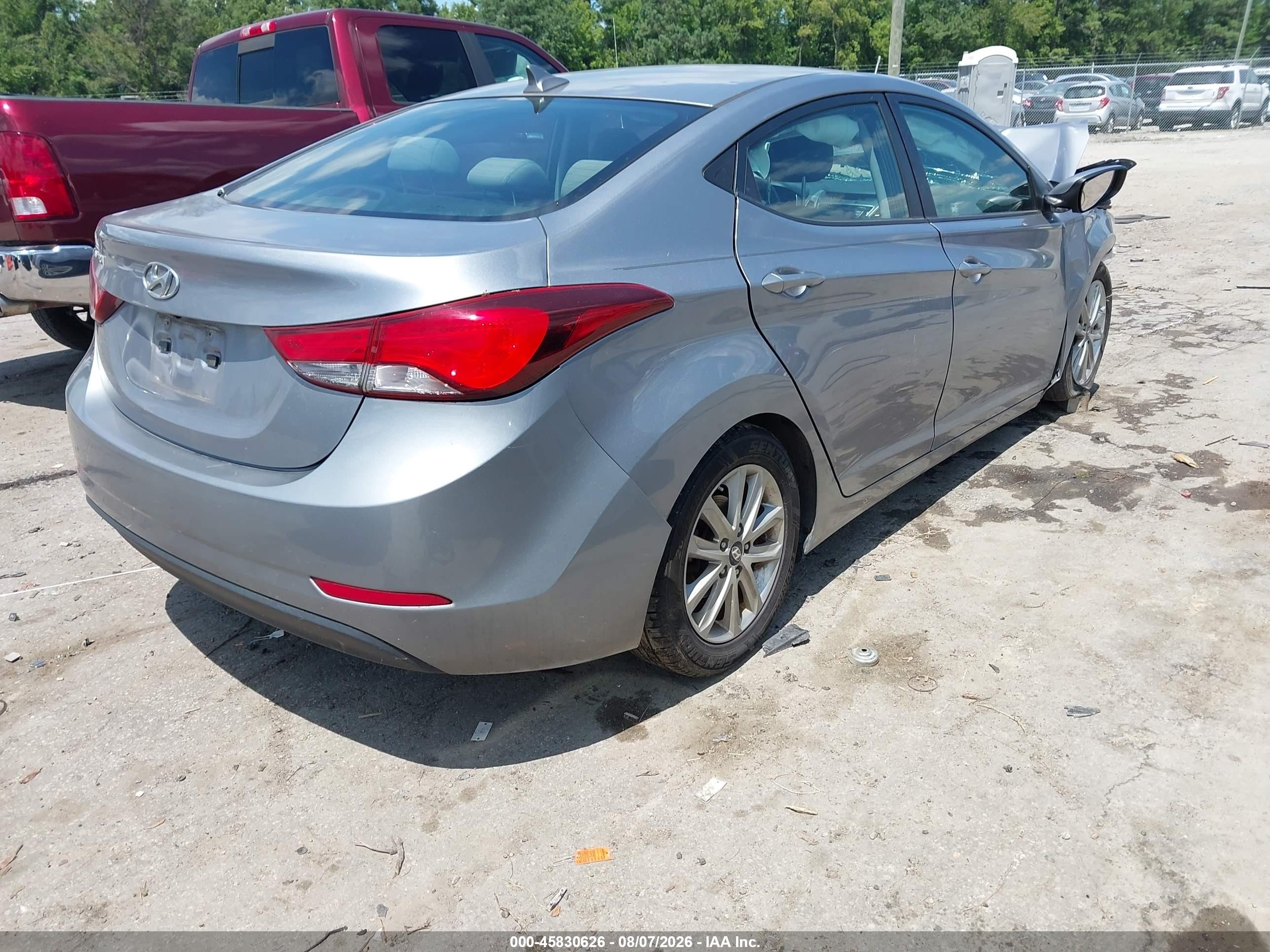 2014 Hyundai Elantra Se Silver vin: KMHDH4AE6EU122630