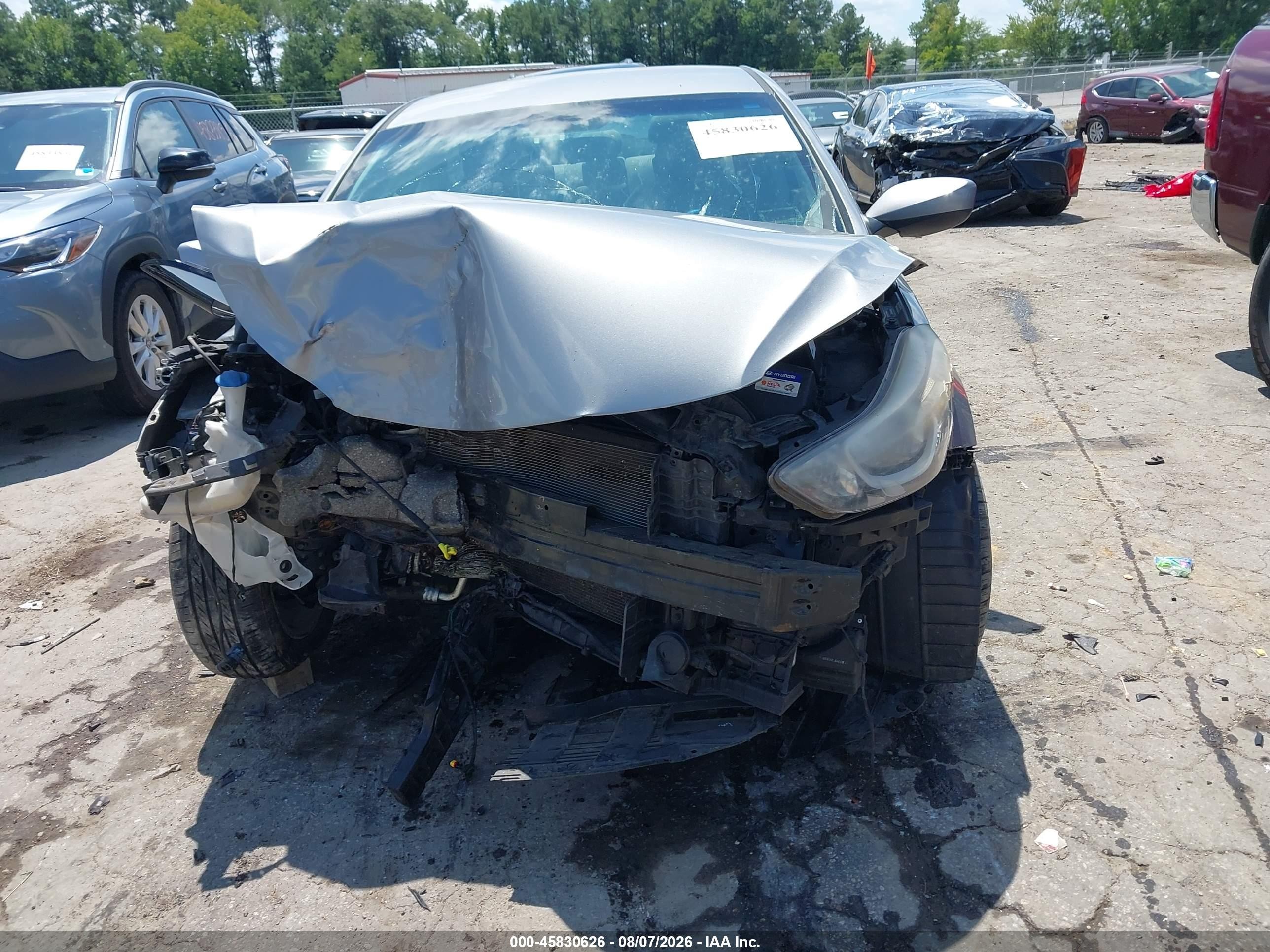 2014 Hyundai Elantra Se Silver vin: KMHDH4AE6EU122630