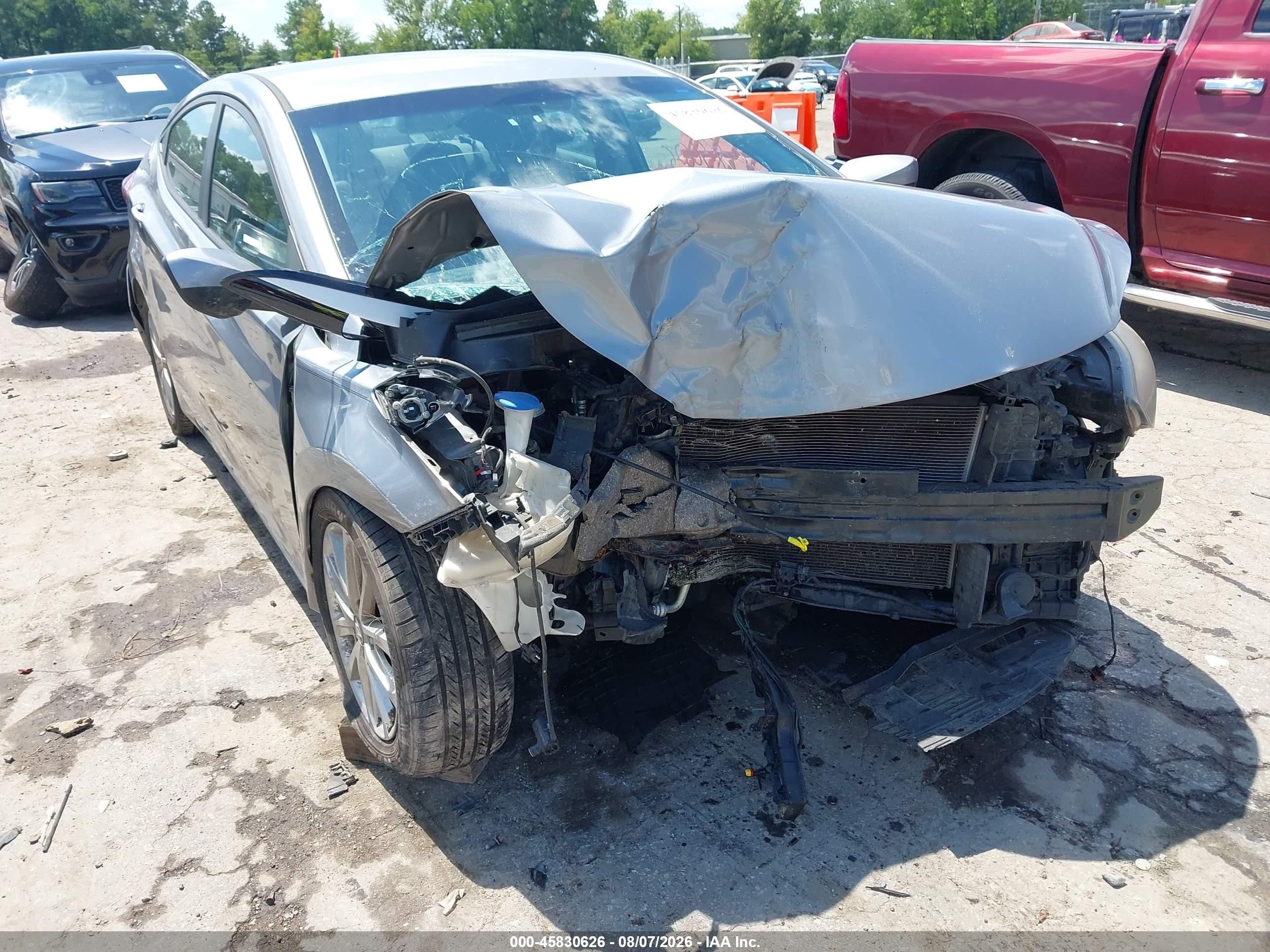 2014 Hyundai Elantra Se Silver vin: KMHDH4AE6EU122630
