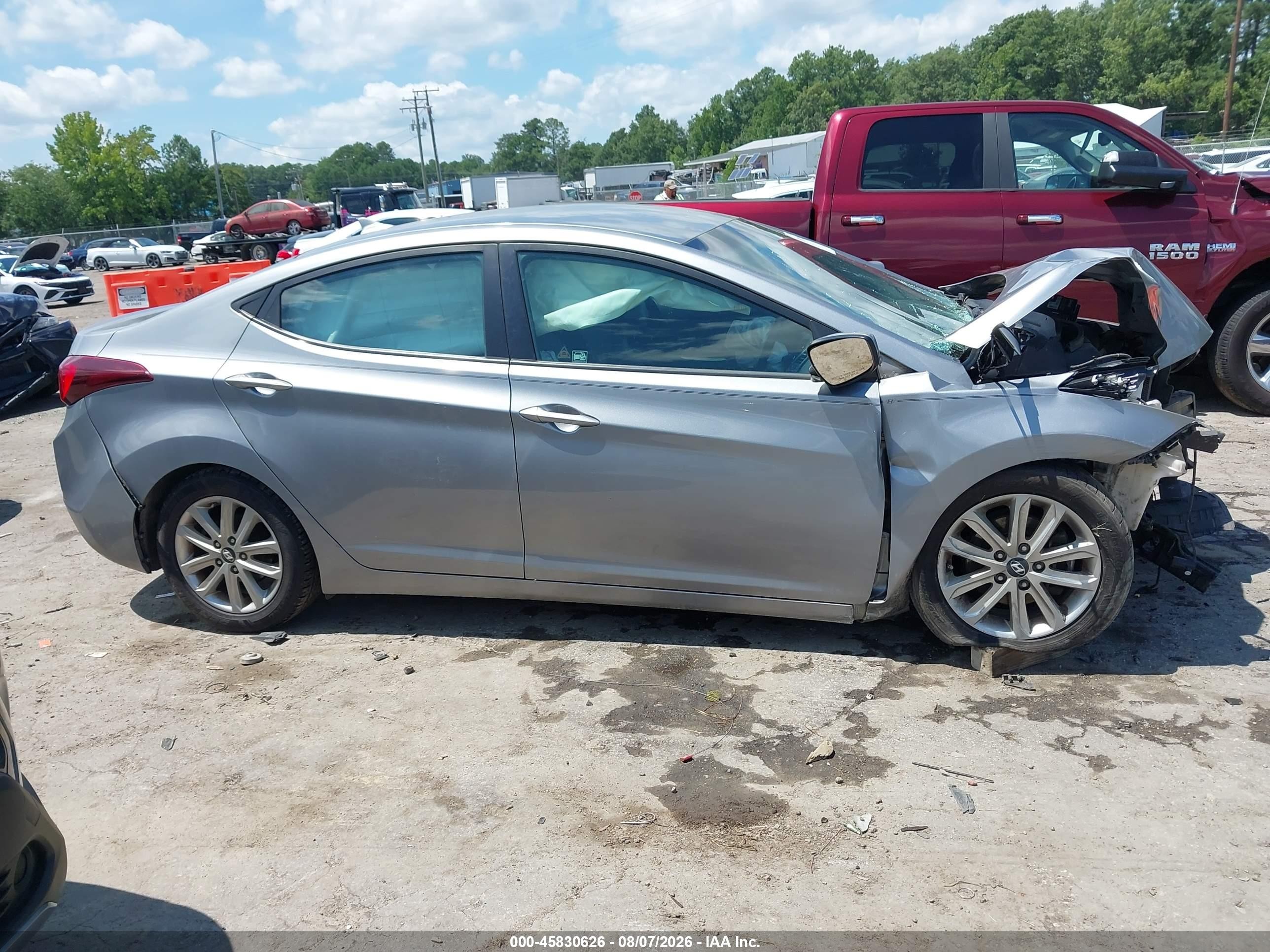 2014 Hyundai Elantra Se Silver vin: KMHDH4AE6EU122630