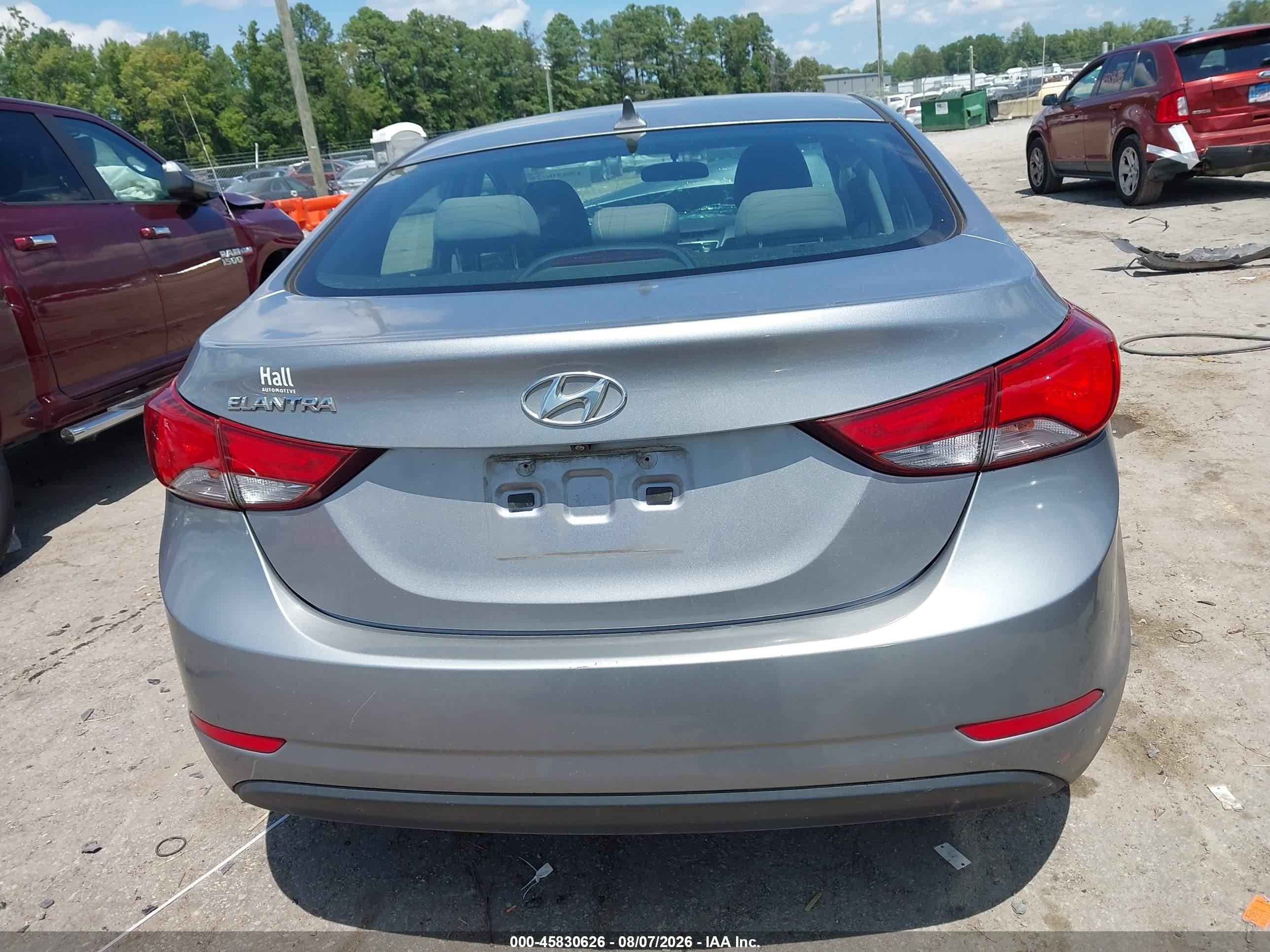 2014 Hyundai Elantra Se Silver vin: KMHDH4AE6EU122630