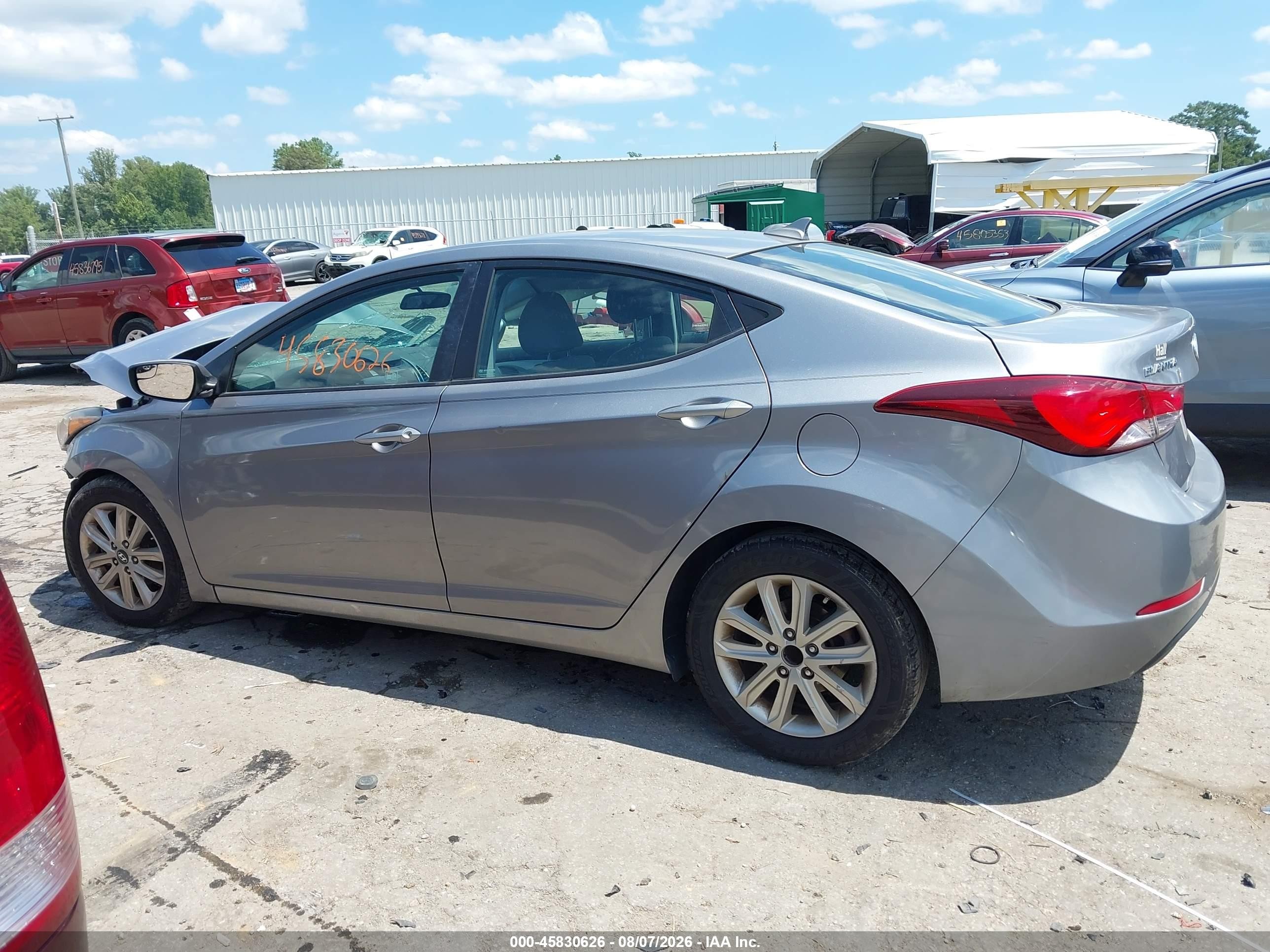 2014 Hyundai Elantra Se Silver vin: KMHDH4AE6EU122630