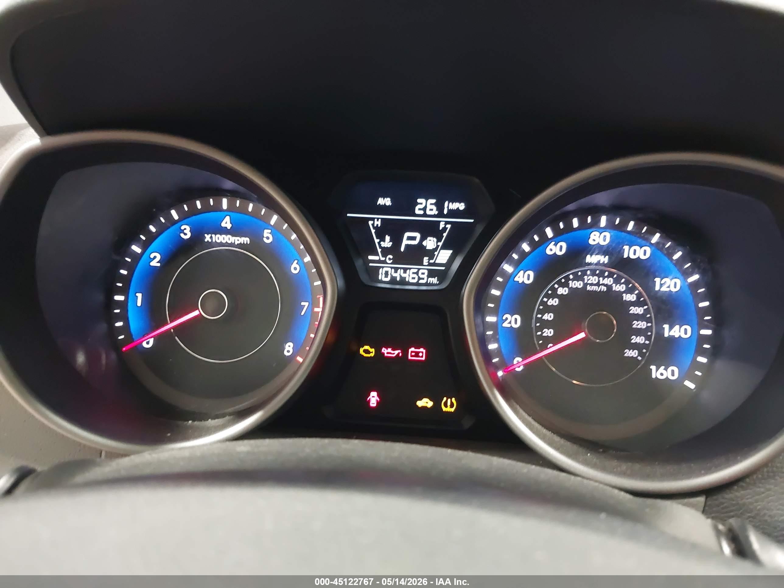 2014 Hyundai Elantra Limited Blue vin: KMHDH4AE6EU129111