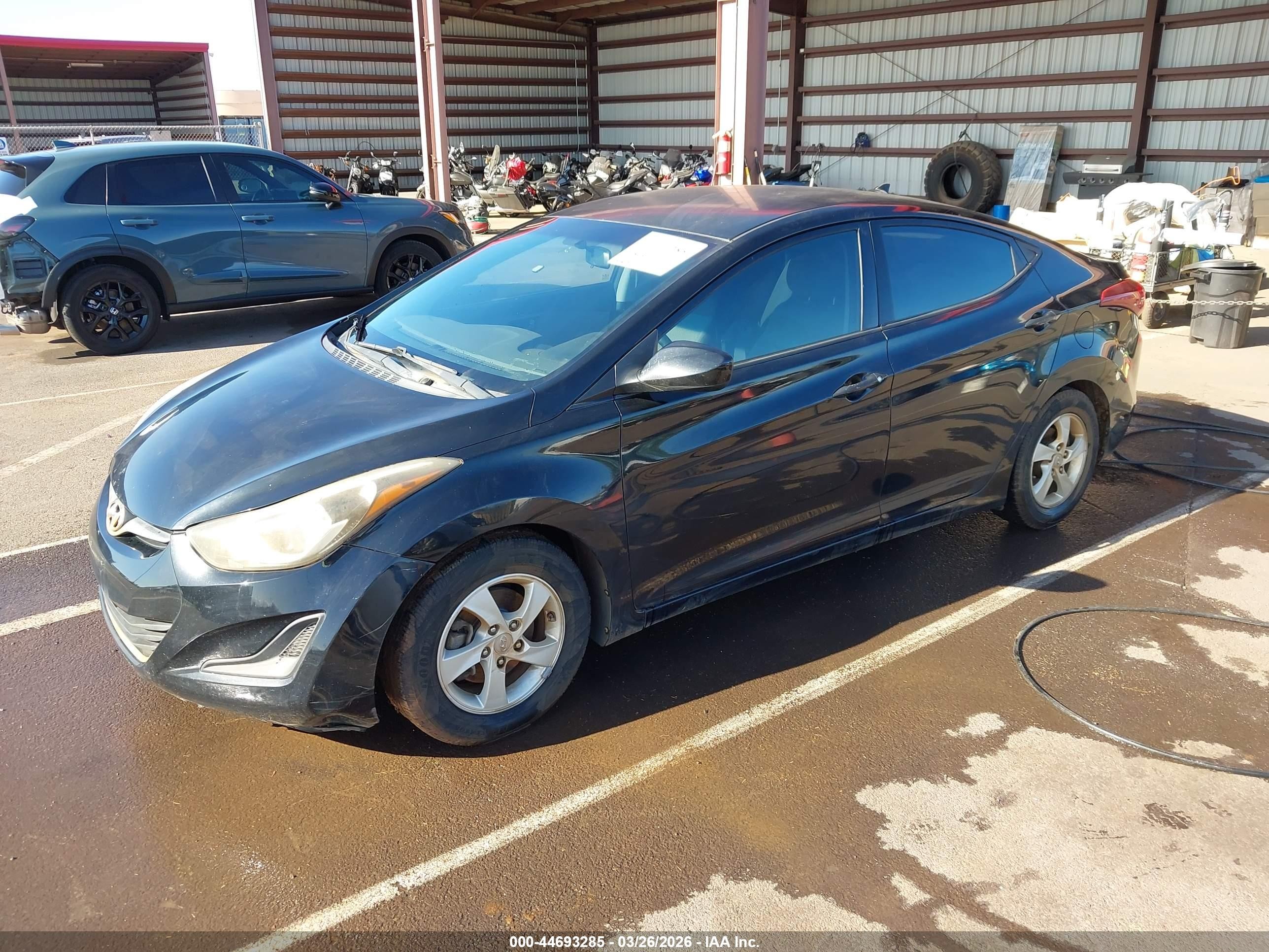 2014 Hyundai Elantra Se Black vin: KMHDH4AE6EU138584