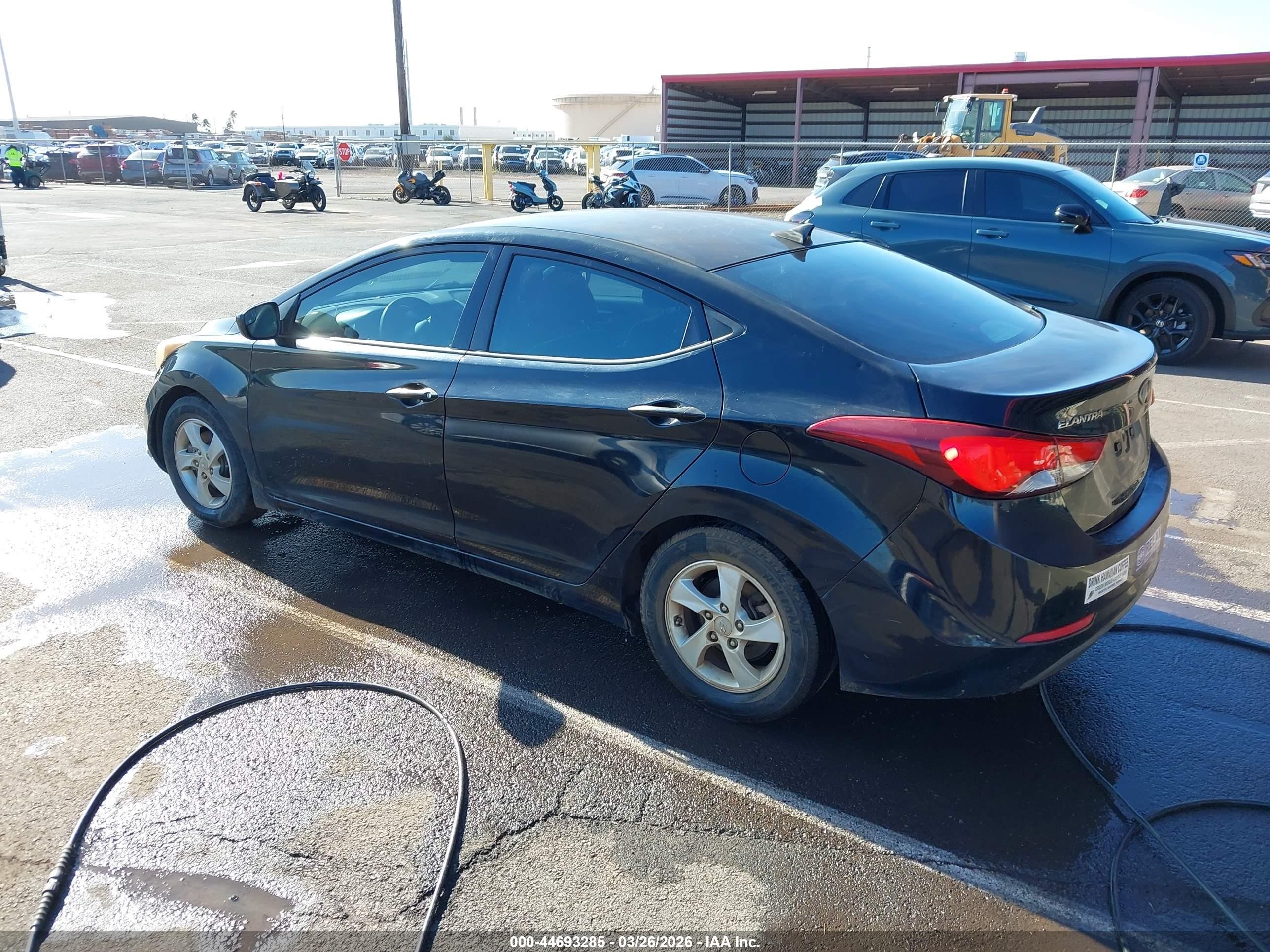 2014 Hyundai Elantra Se Black vin: KMHDH4AE6EU138584