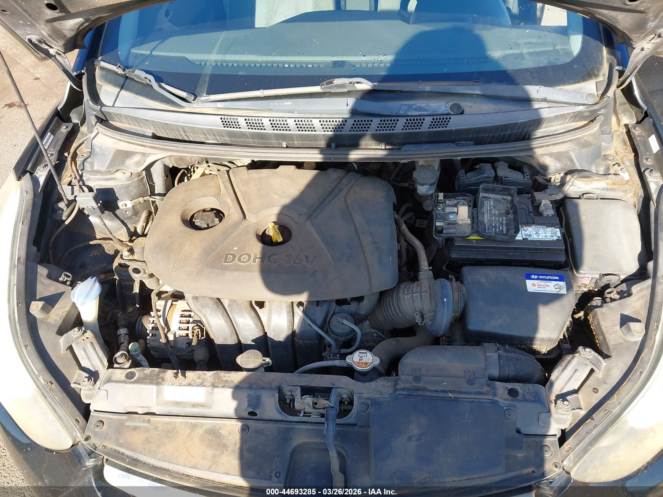 2014 Hyundai Elantra Se Black vin: KMHDH4AE6EU138584