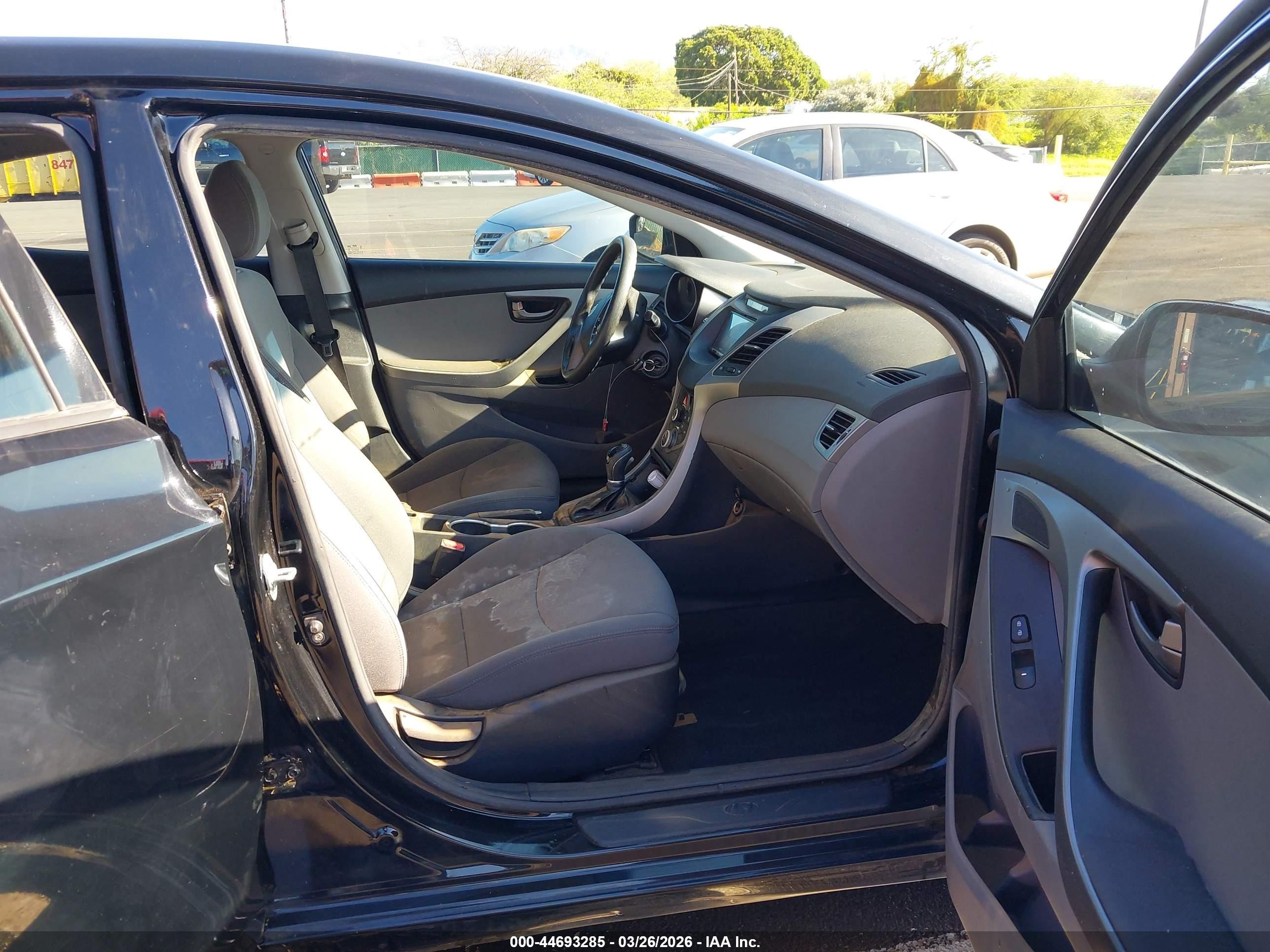 2014 Hyundai Elantra Se Black vin: KMHDH4AE6EU138584