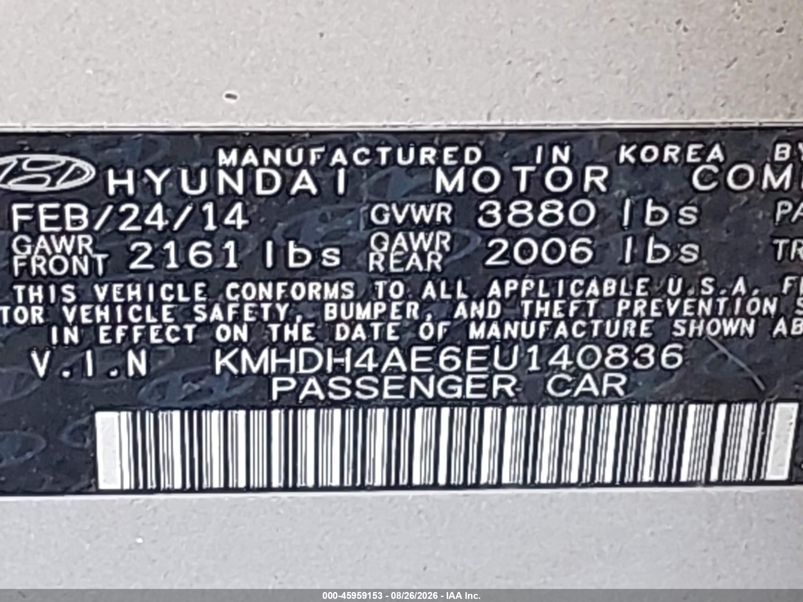 2014 Hyundai Elantra Se Silver vin: KMHDH4AE6EU140836