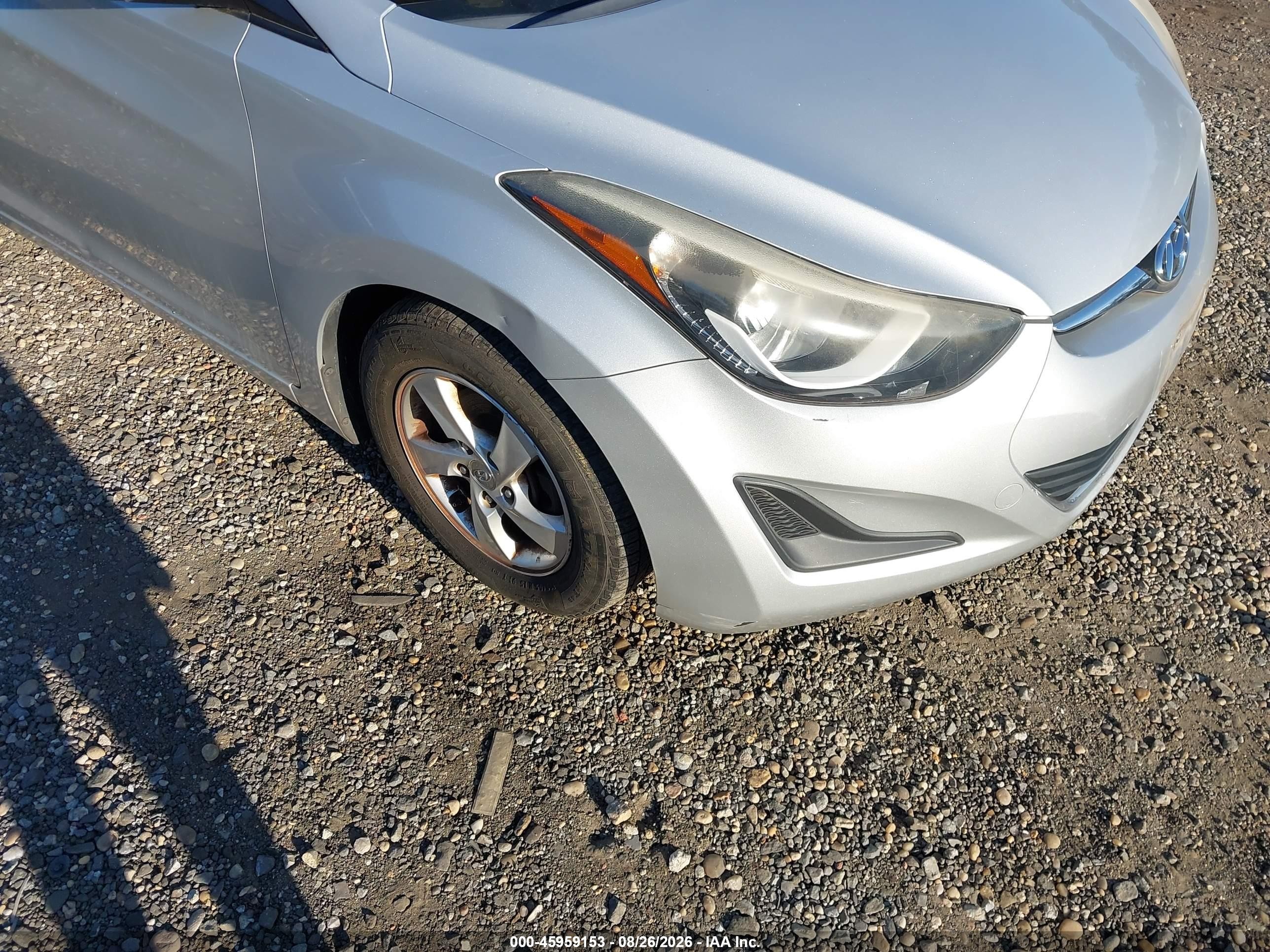 2014 Hyundai Elantra Se Silver vin: KMHDH4AE6EU140836