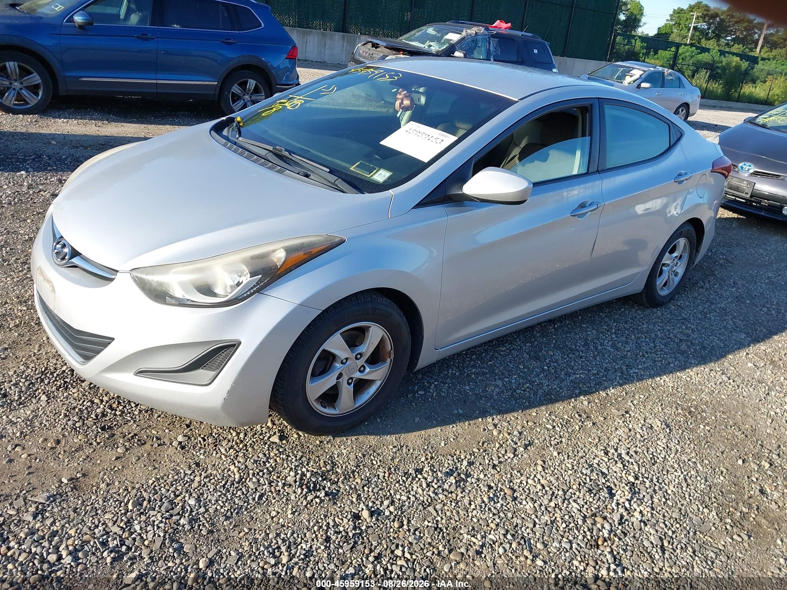 2014 Hyundai Elantra Se Silver vin: KMHDH4AE6EU140836