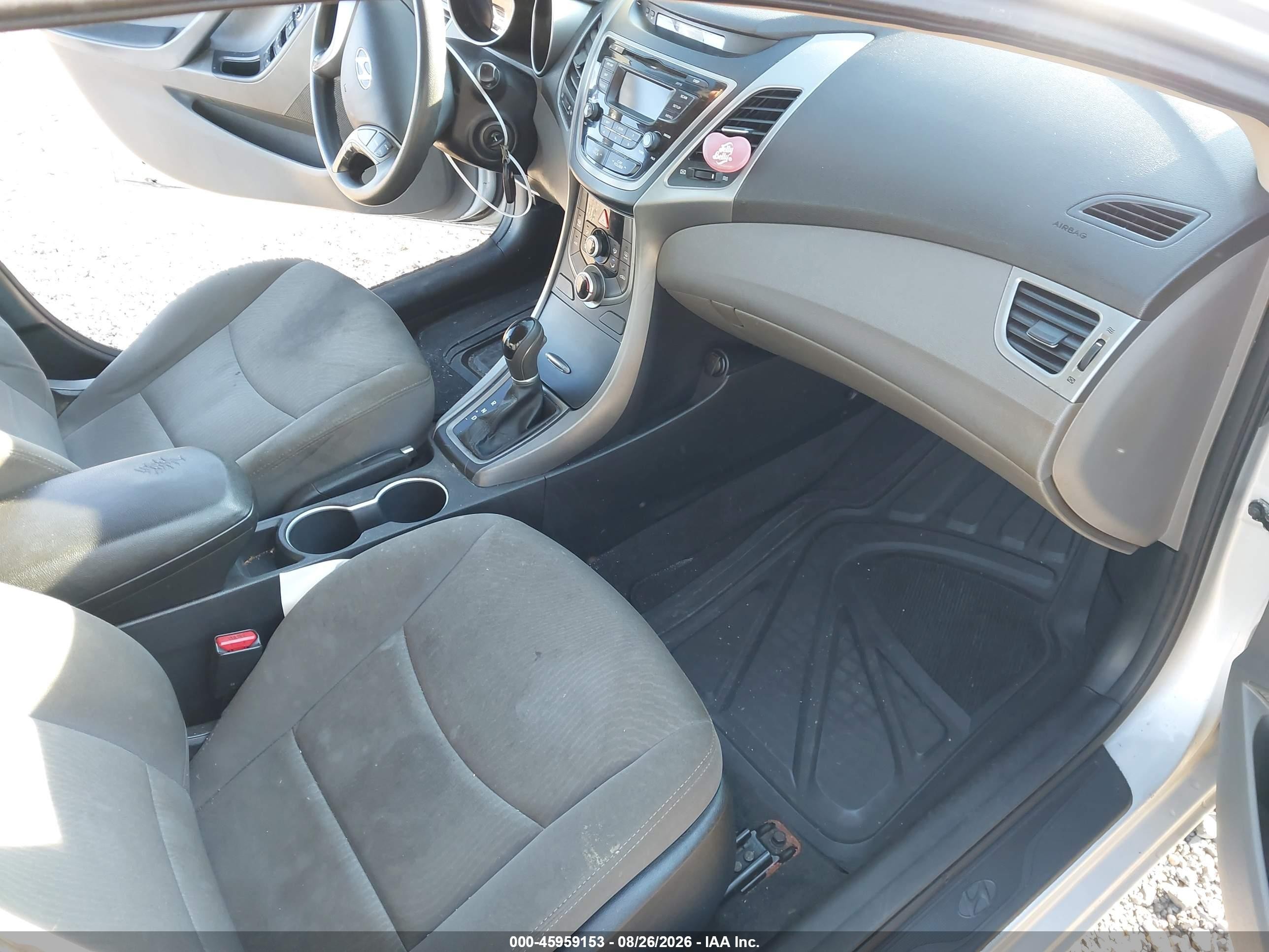 2014 Hyundai Elantra Se Silver vin: KMHDH4AE6EU140836