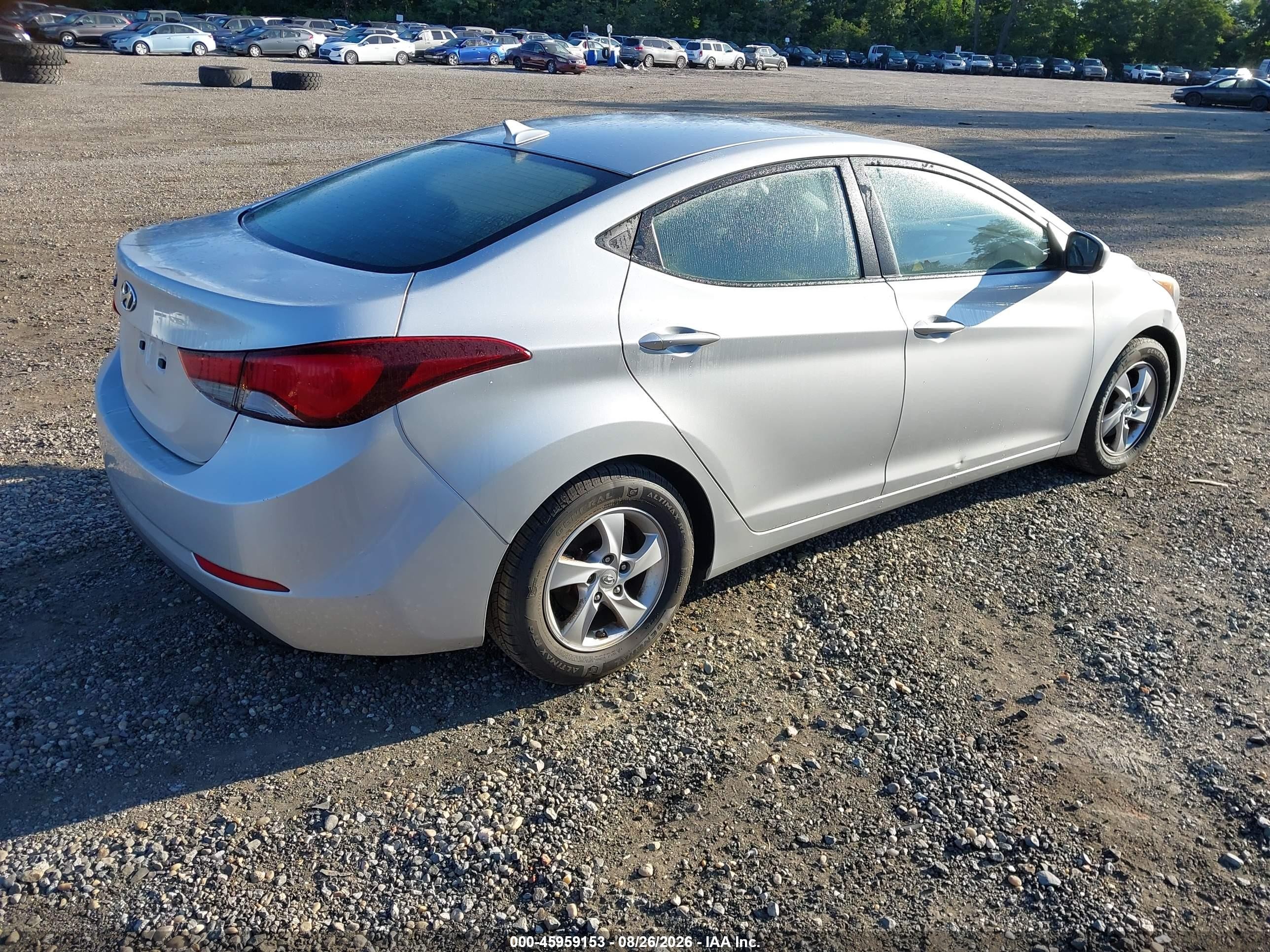 2014 Hyundai Elantra Se Silver vin: KMHDH4AE6EU140836